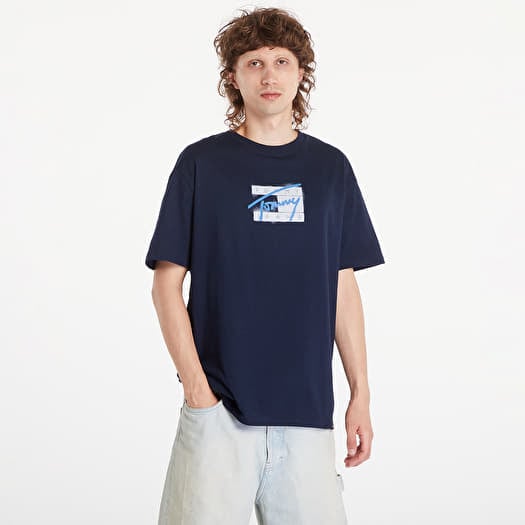 Tricou Tommy Jeans Regular Street Flag Tee Dark Night Navy