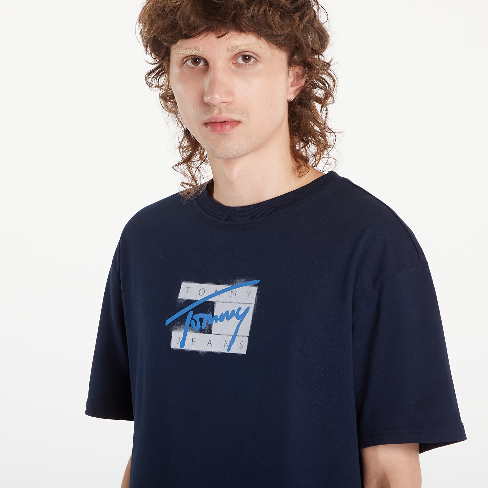 Vīriešu T-krekli Tommy Jeans Regular Street Flag Tee Dark Night Navy