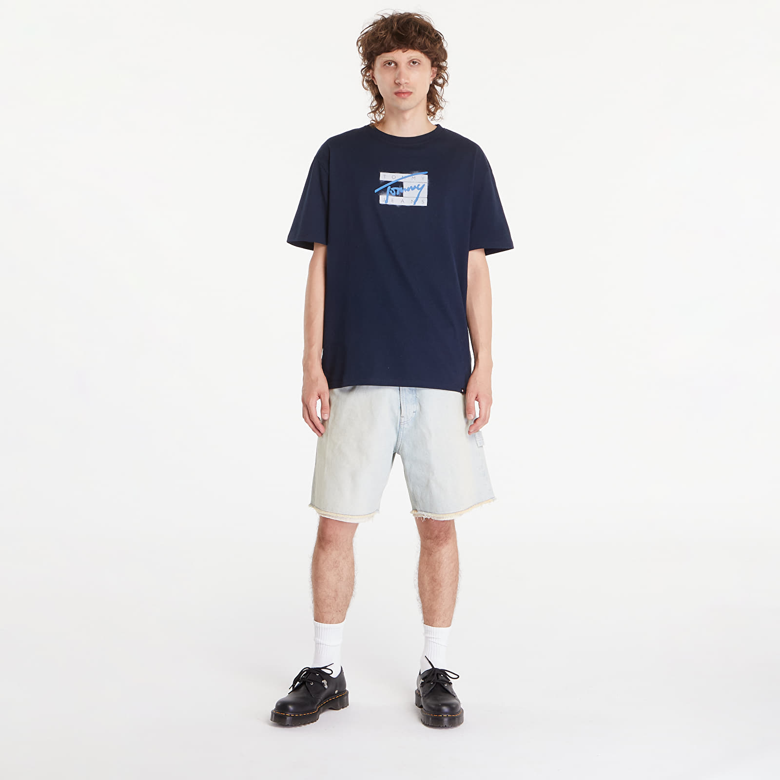 Vīriešu T-krekli Tommy Jeans Regular Street Flag Tee Dark Night Navy