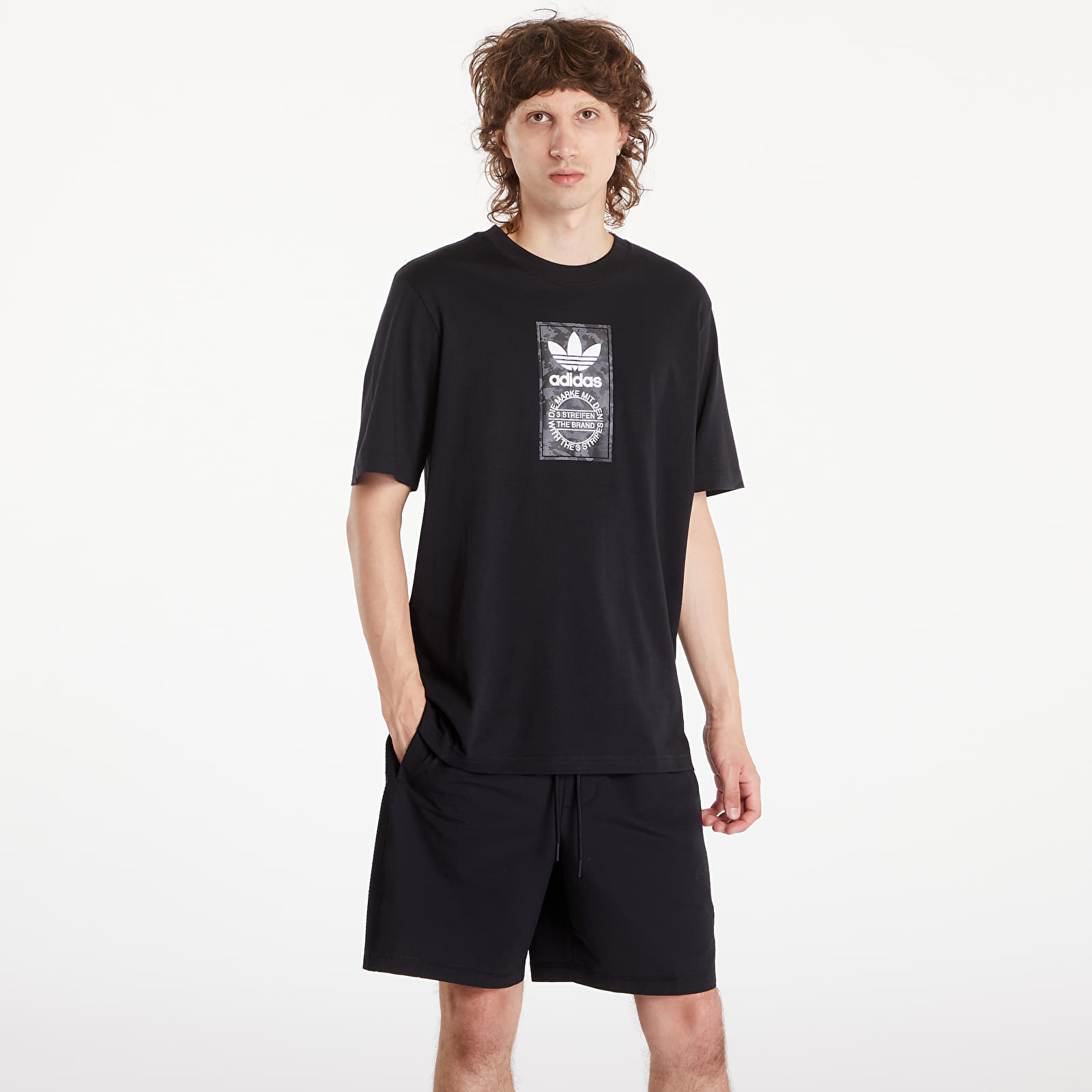 Men's T-shirts adidas Camo Label Tee Black