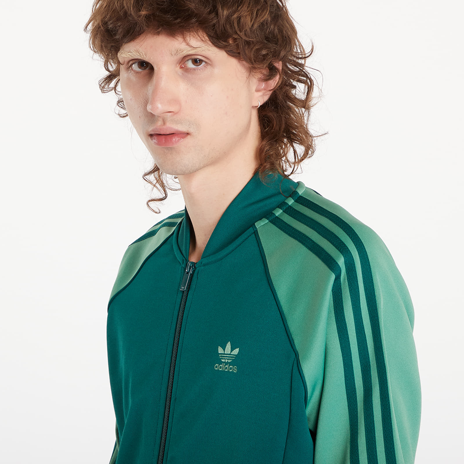 Men's sweatshirts adidas Adicolor Classics Track Top Collegiate Green/ Preloved Green