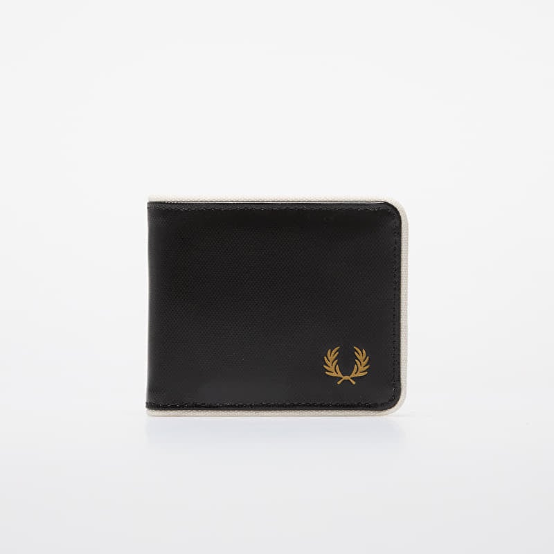 FRED PERRY Coated Polyester Billfold Wall Black/ Ecru