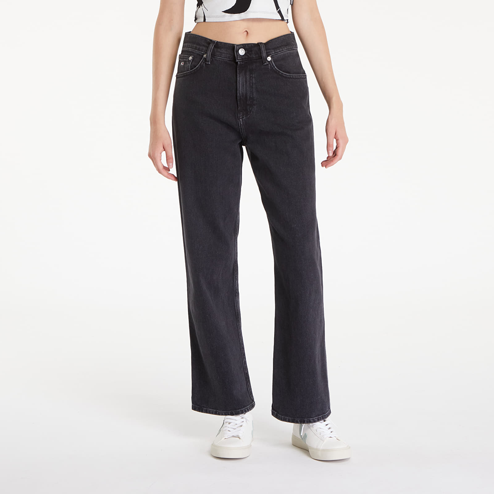 Dżinsy damskie Tommy Jeans Betsy MD LS CG4181 Denim Black