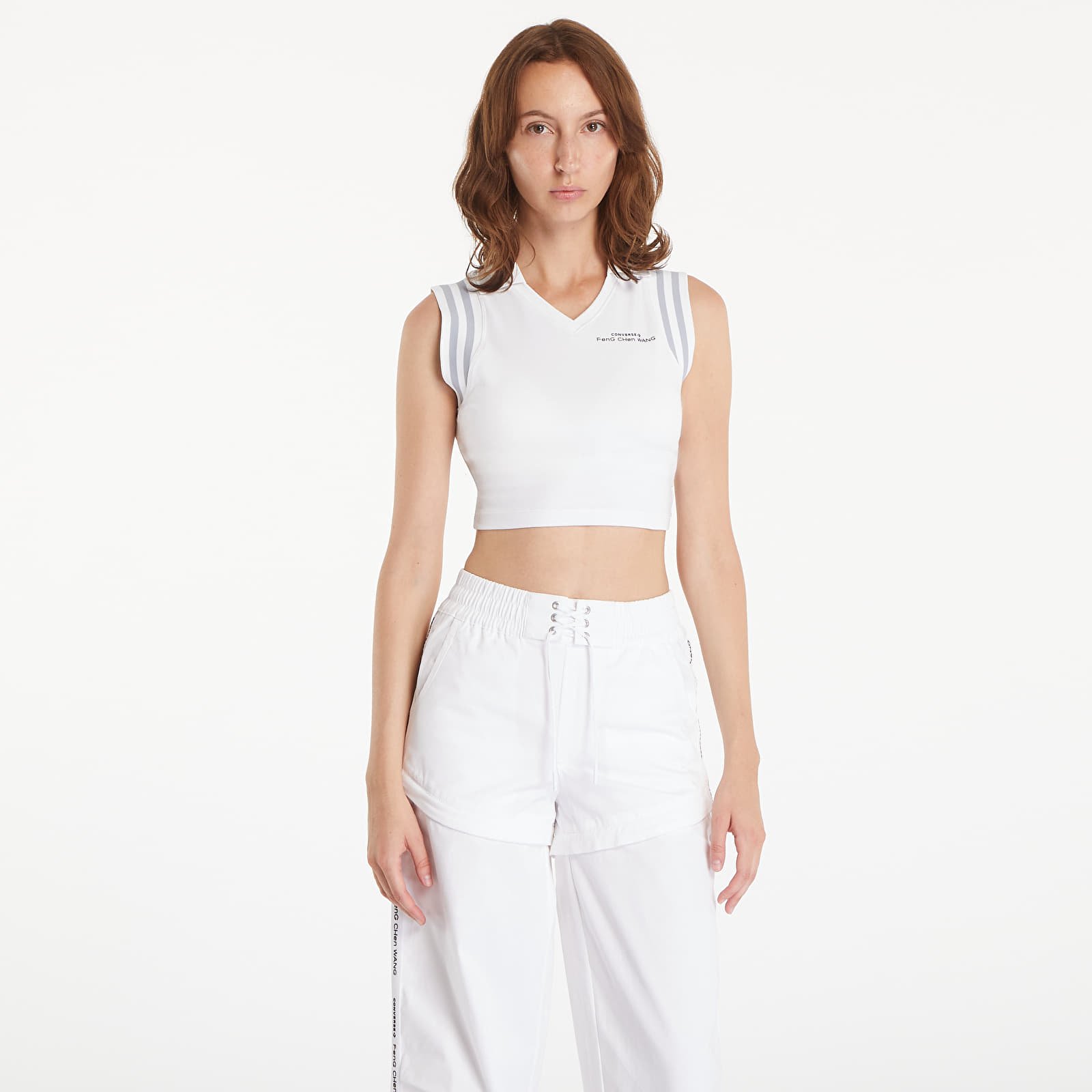 Naiste topsid Converse x Feng Chen Wang Polo Top White/ Arctic Ice