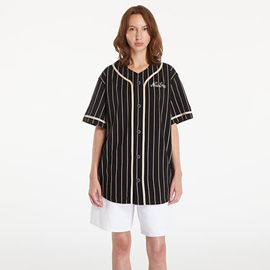 Tričko New Era Pinstripe Jersey Black/ Stone