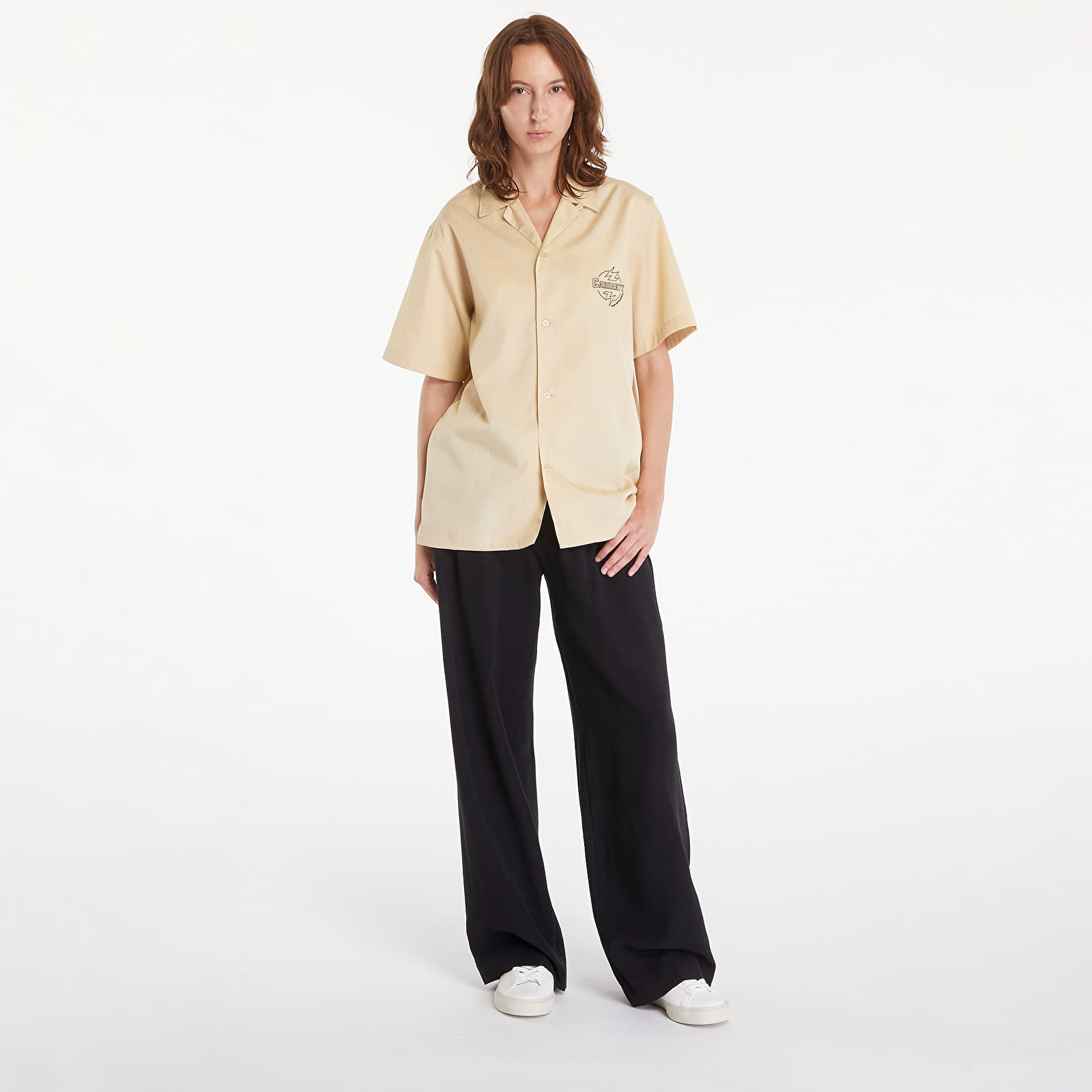 Men's shirts Carhartt WIP Short Sleeve Ablaze Shirt UNISEX Cornsilk/ Black