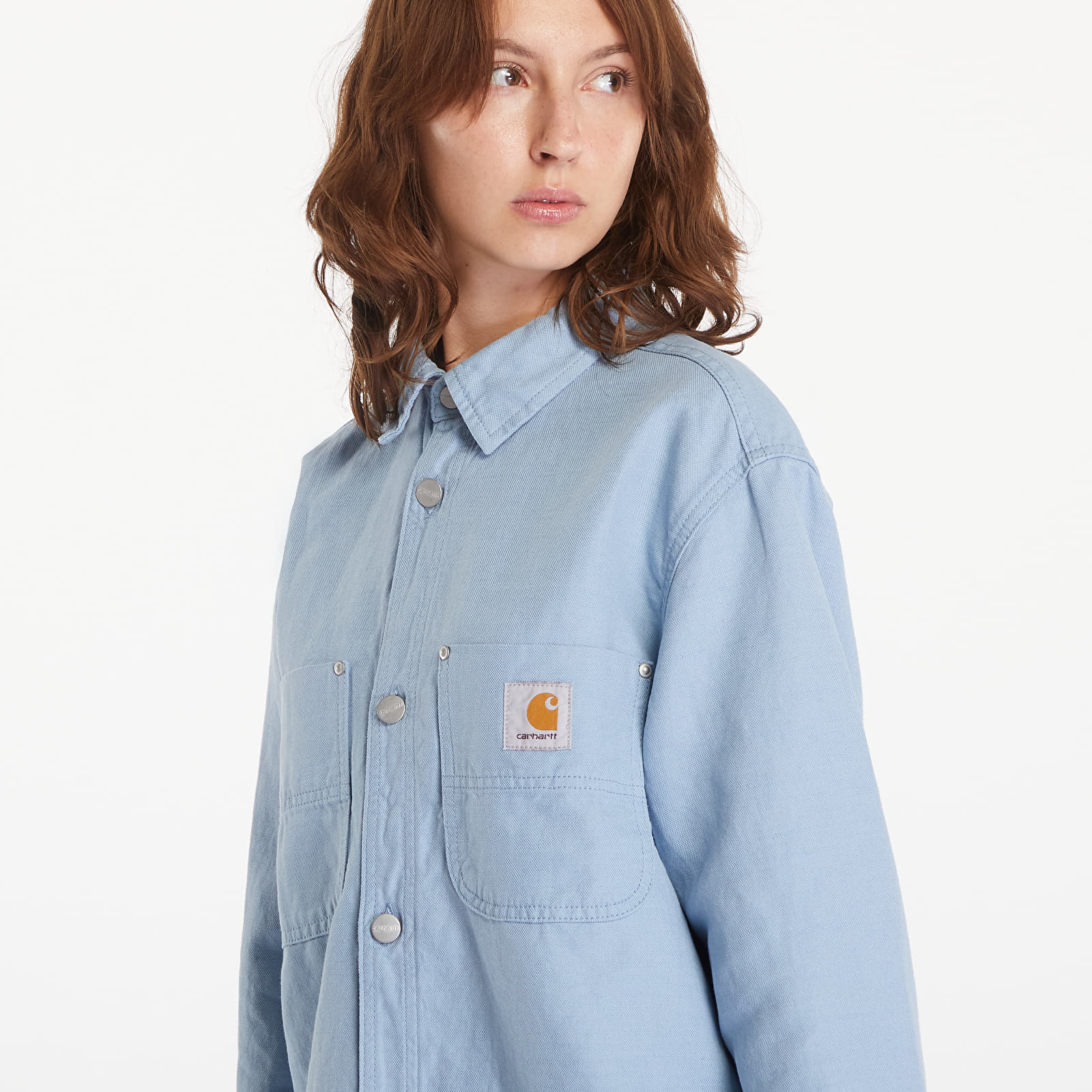 Chaquetas de hombre Carhartt WIP Walter Shirt Jacket UNISEX Misty Sky Rinsed