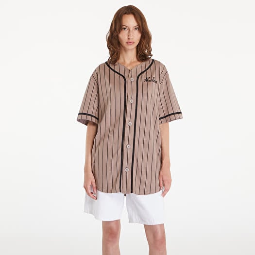 T-shirt New Era Pinstripe Jersey Ash Brown/ Black