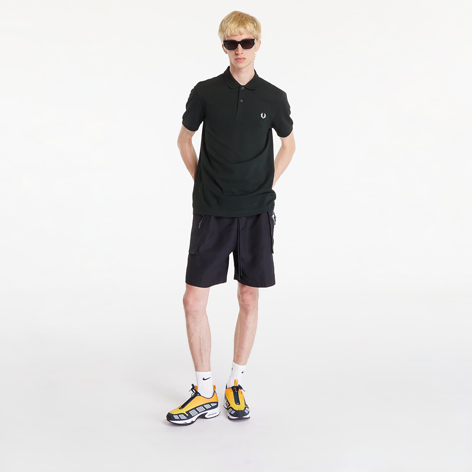 Koszulki męskie FRED PERRY The Polo Short Sleeve Tee Night Green/ Snow White