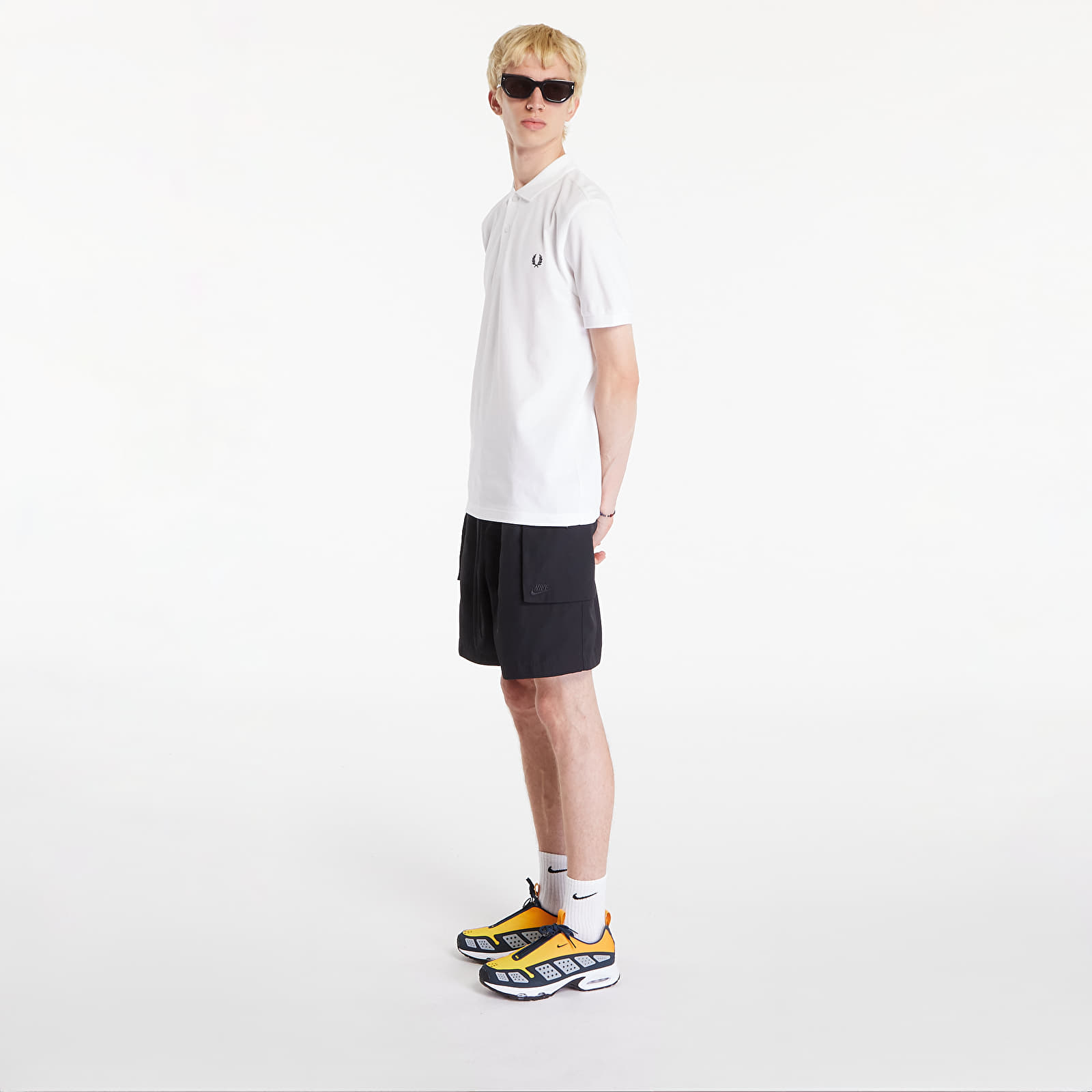 T-skjorter for menn FRED PERRY Plain Polo Short Sleeve Tee White