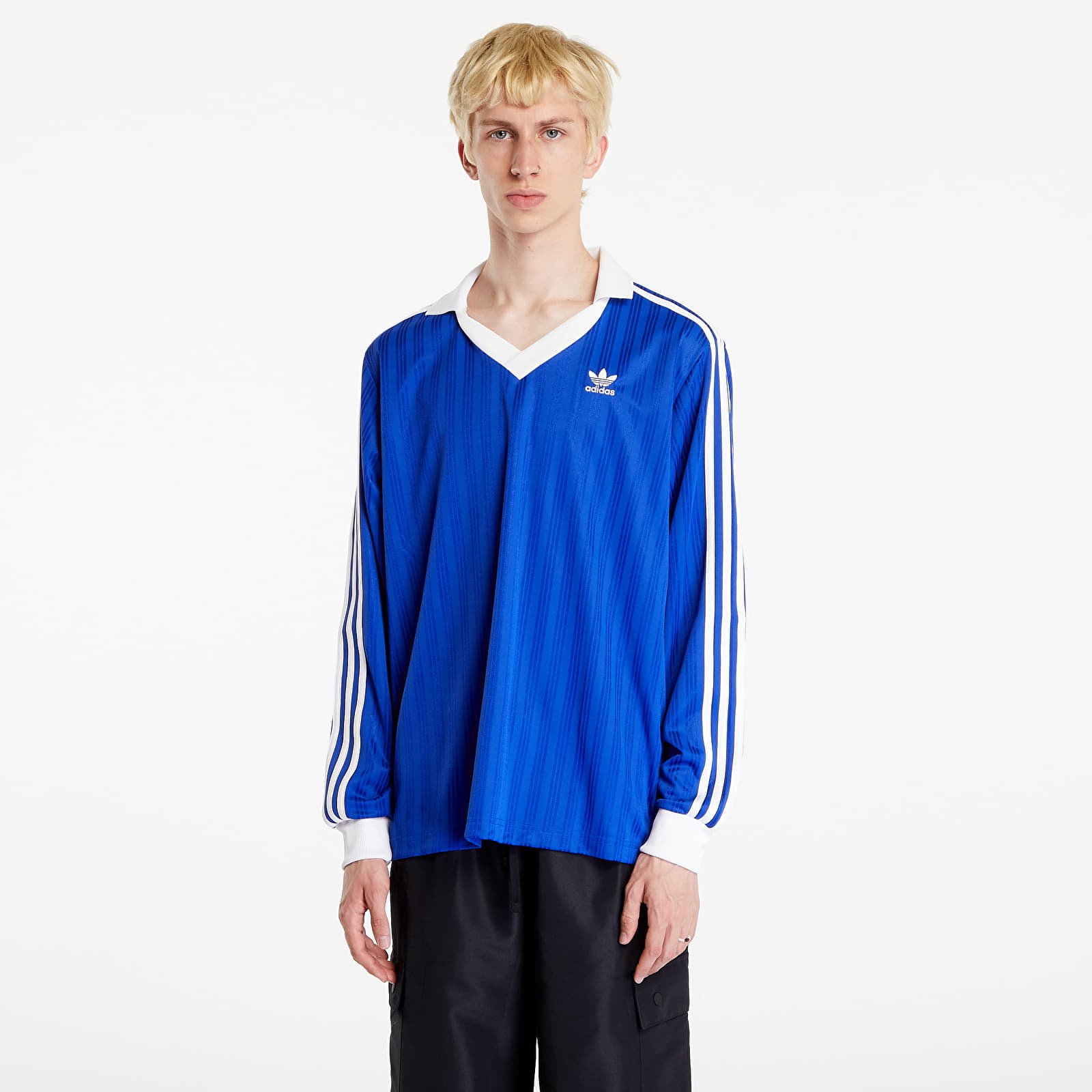 Мъжки тениски adidas Pique Long Sleeve Semi Lucid Blue