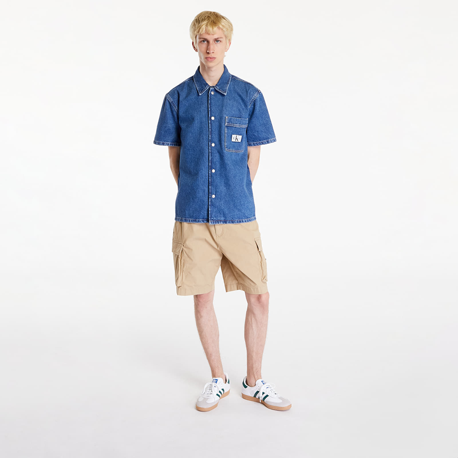 Men's shirts Calvin Klein Jeans Camp Denim Shirt Denim Medium