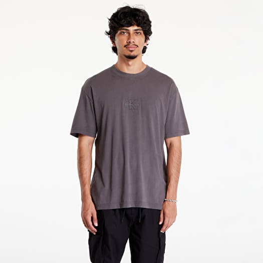 Φανελάκι Calvin Klein Jeans Washed Monologo Short Sleeve Tee Gray