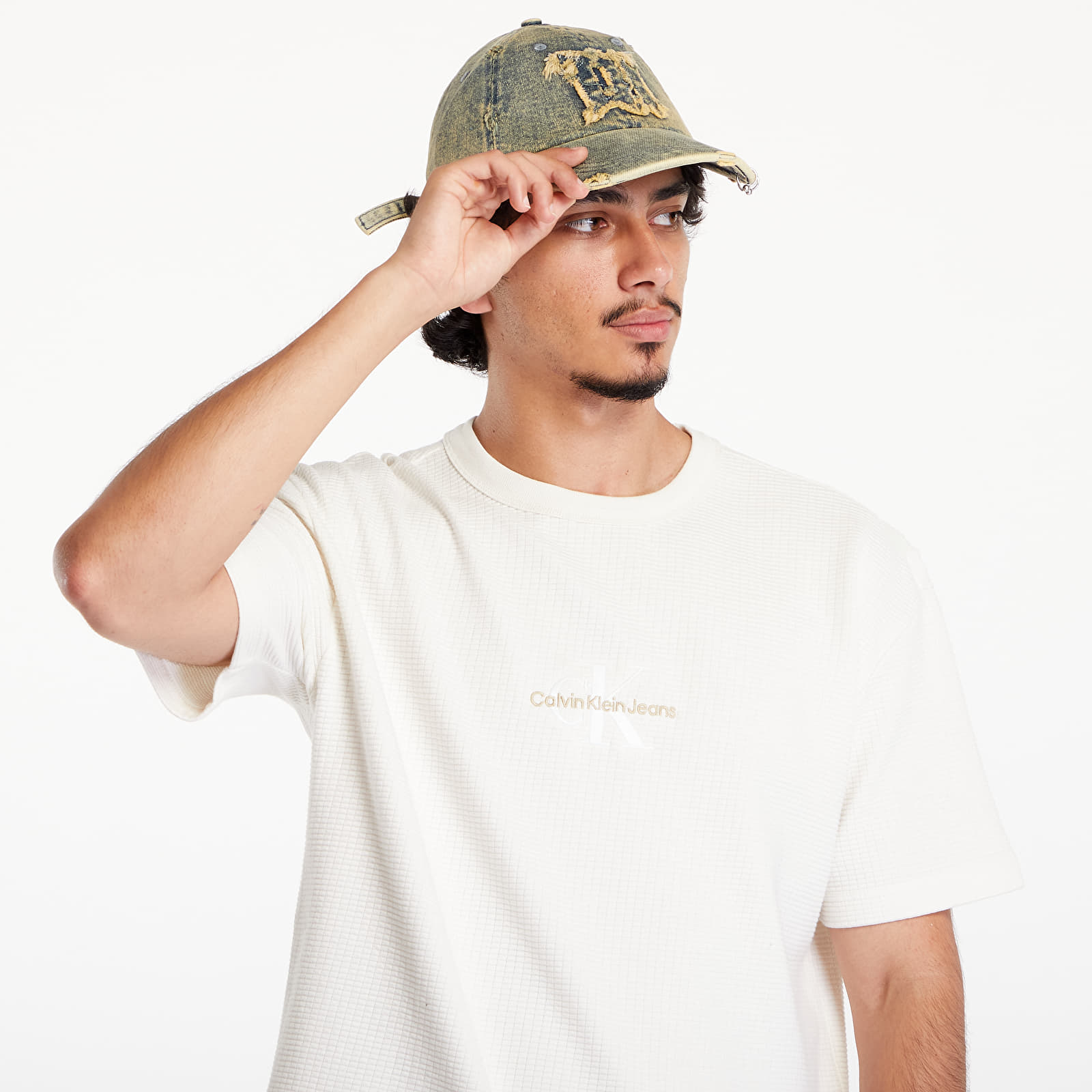 Camisetas hombre Calvin Klein Jeans City Grid Short Sleeve Tee Ivory