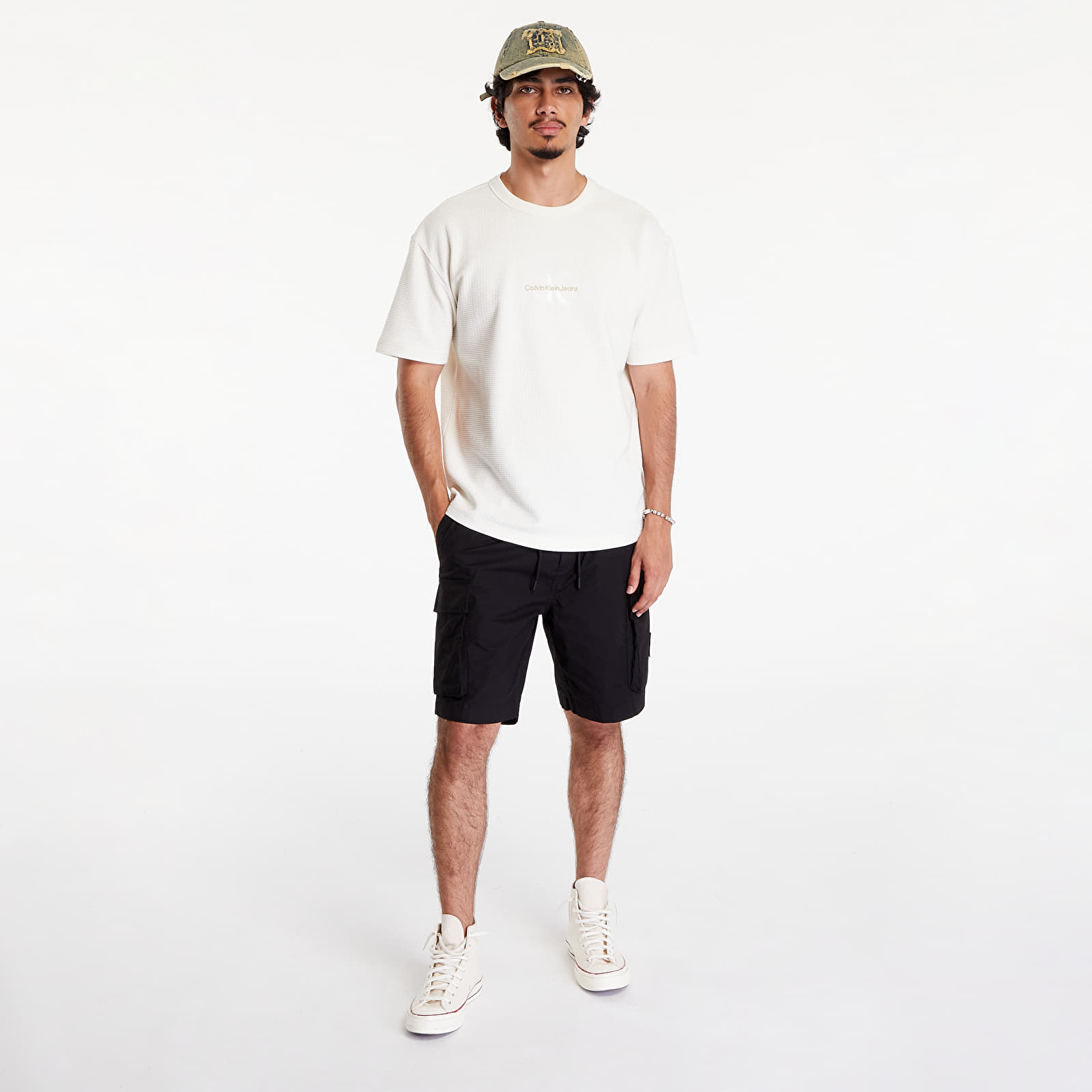 Camisetas hombre Calvin Klein Jeans City Grid Short Sleeve Tee Ivory