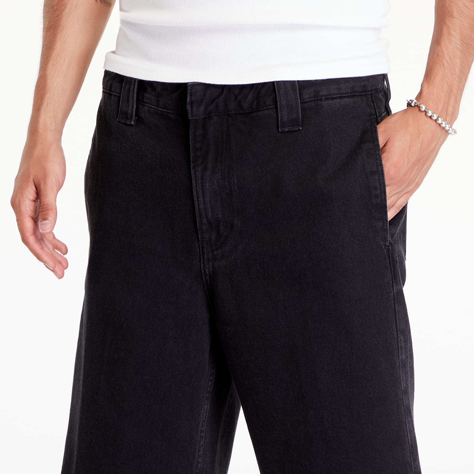Meeste lühikesed püksid Calvin Klein Jeans Trouser Shorts Denim Black