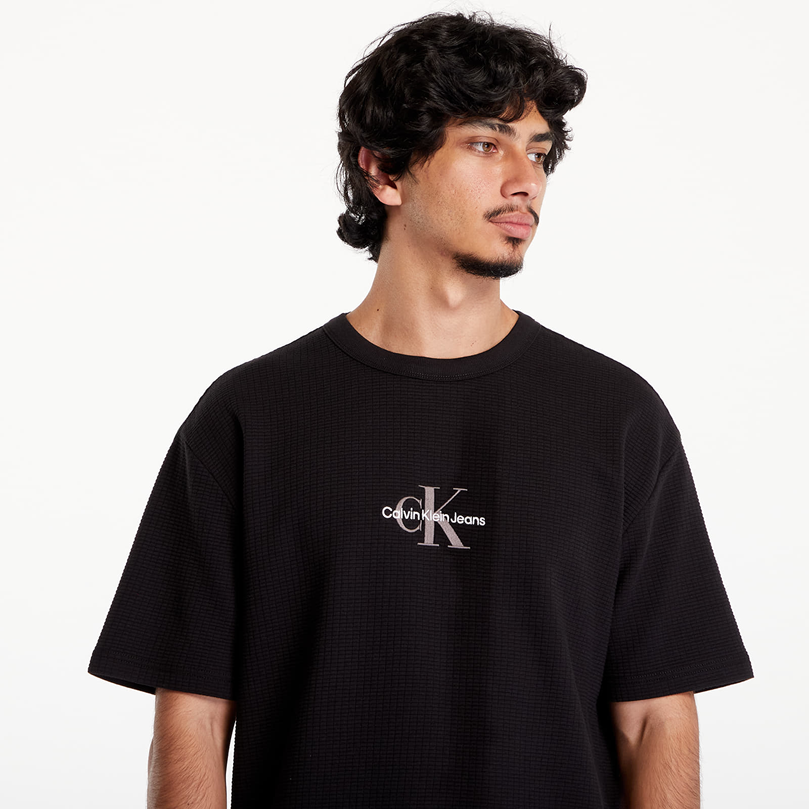 Men's T-shirts Calvin Klein Jeans City Grid Short Sleeve Tee Black