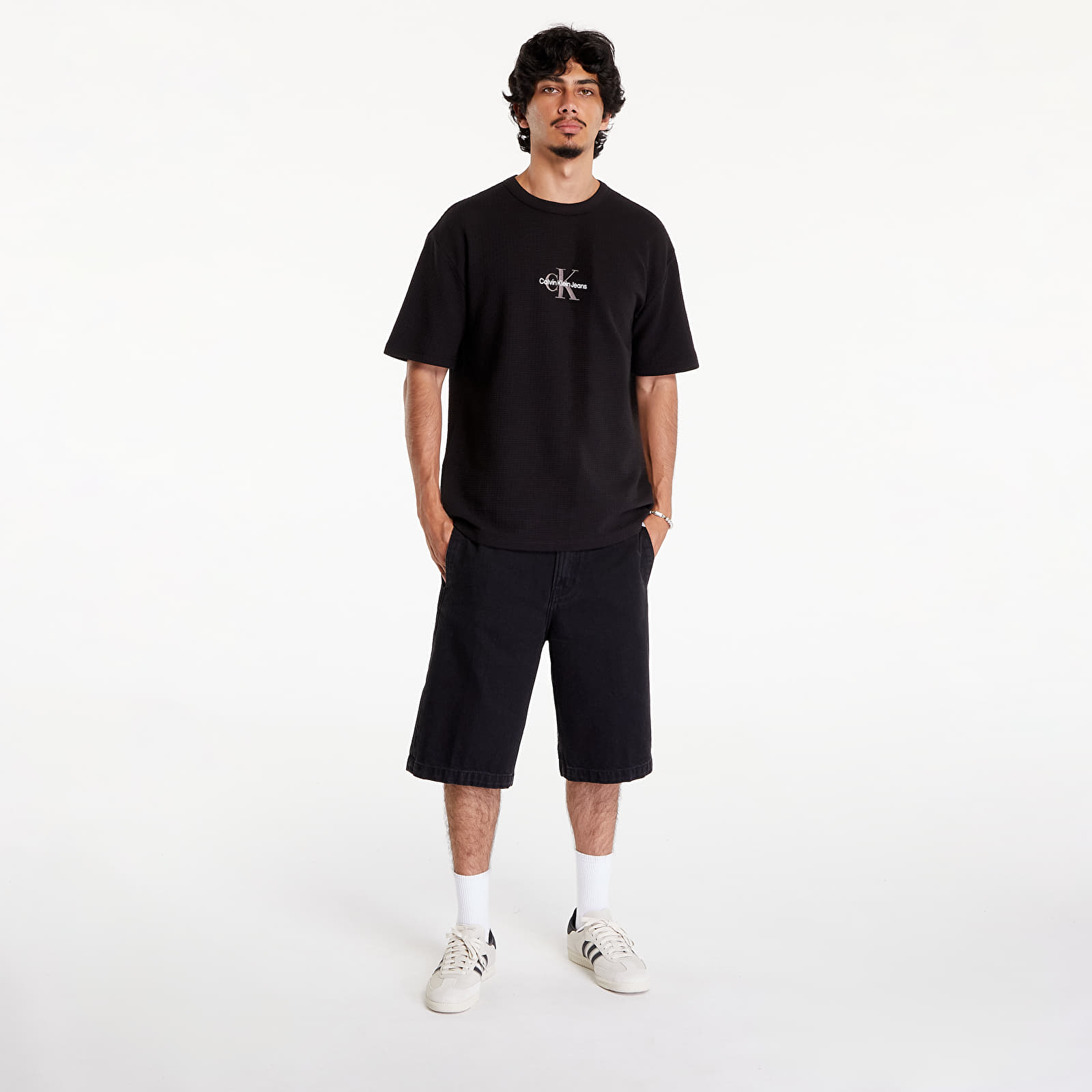 Men's T-shirts Calvin Klein Jeans City Grid Short Sleeve Tee Black