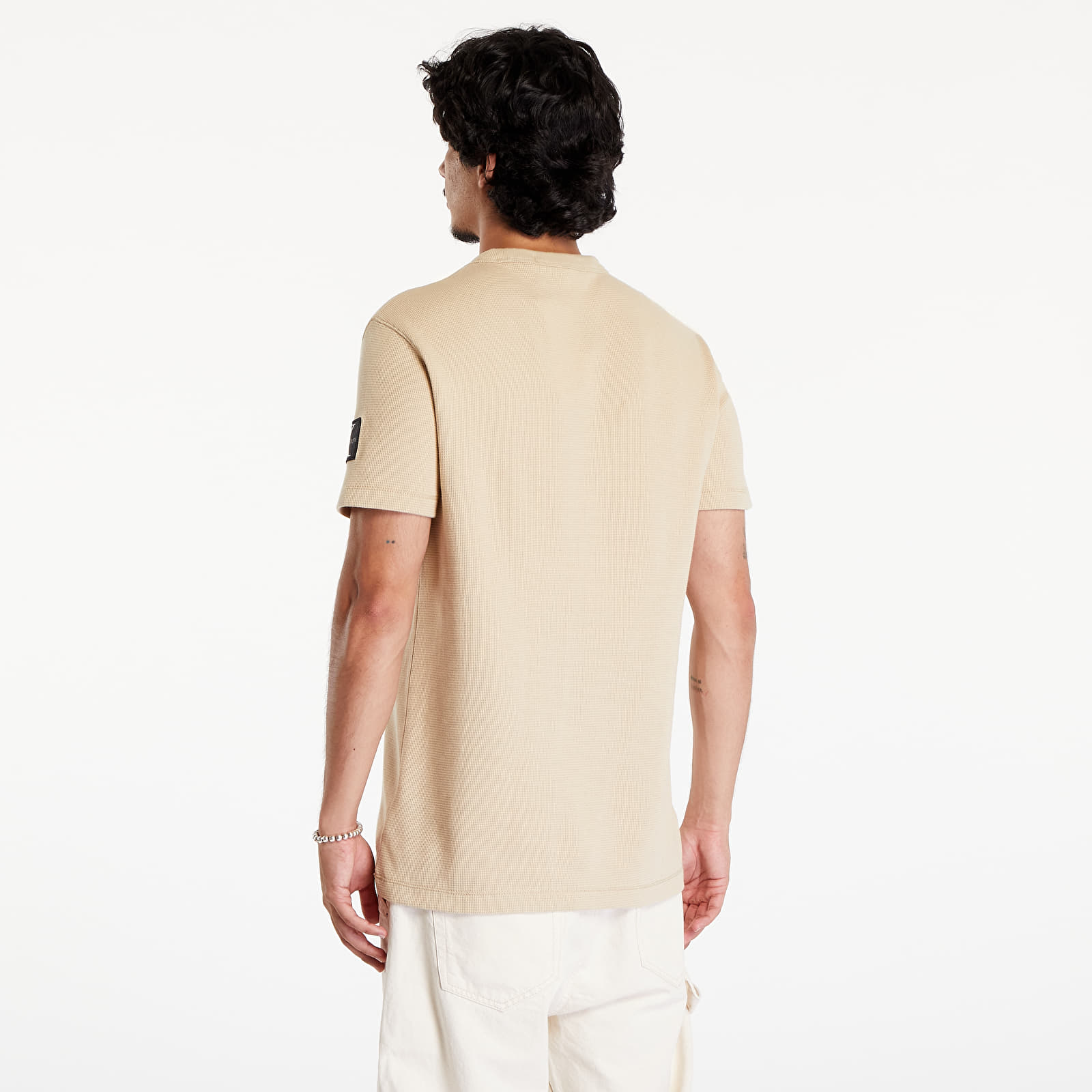 Men's T-shirts Calvin Klein Jeans Badge Waffle Tee Khaki