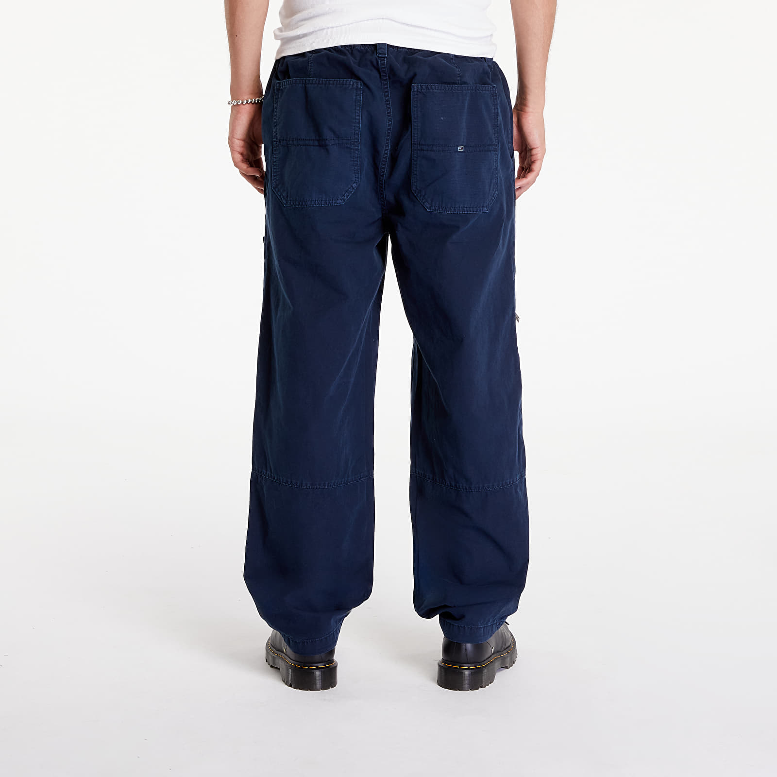 Pantalones cargo para hombre Tommy Jeans Aidan Straight Baggy Tapered Cargo Pants Dark Night Navy