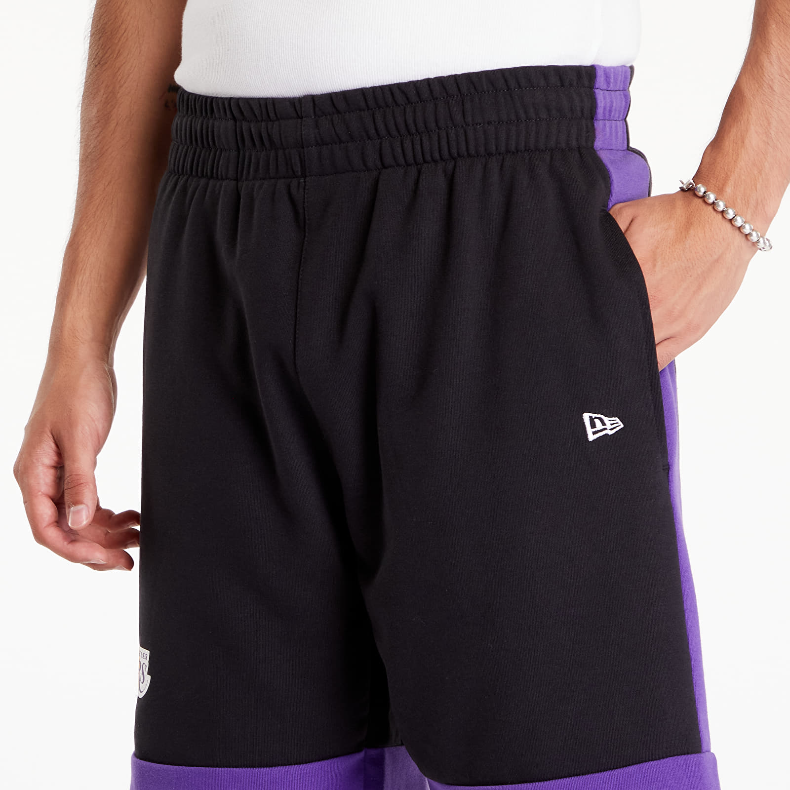 Shorts New Era NBA Colour Block Shorts Los Angeles Lakers Black/ True Purple