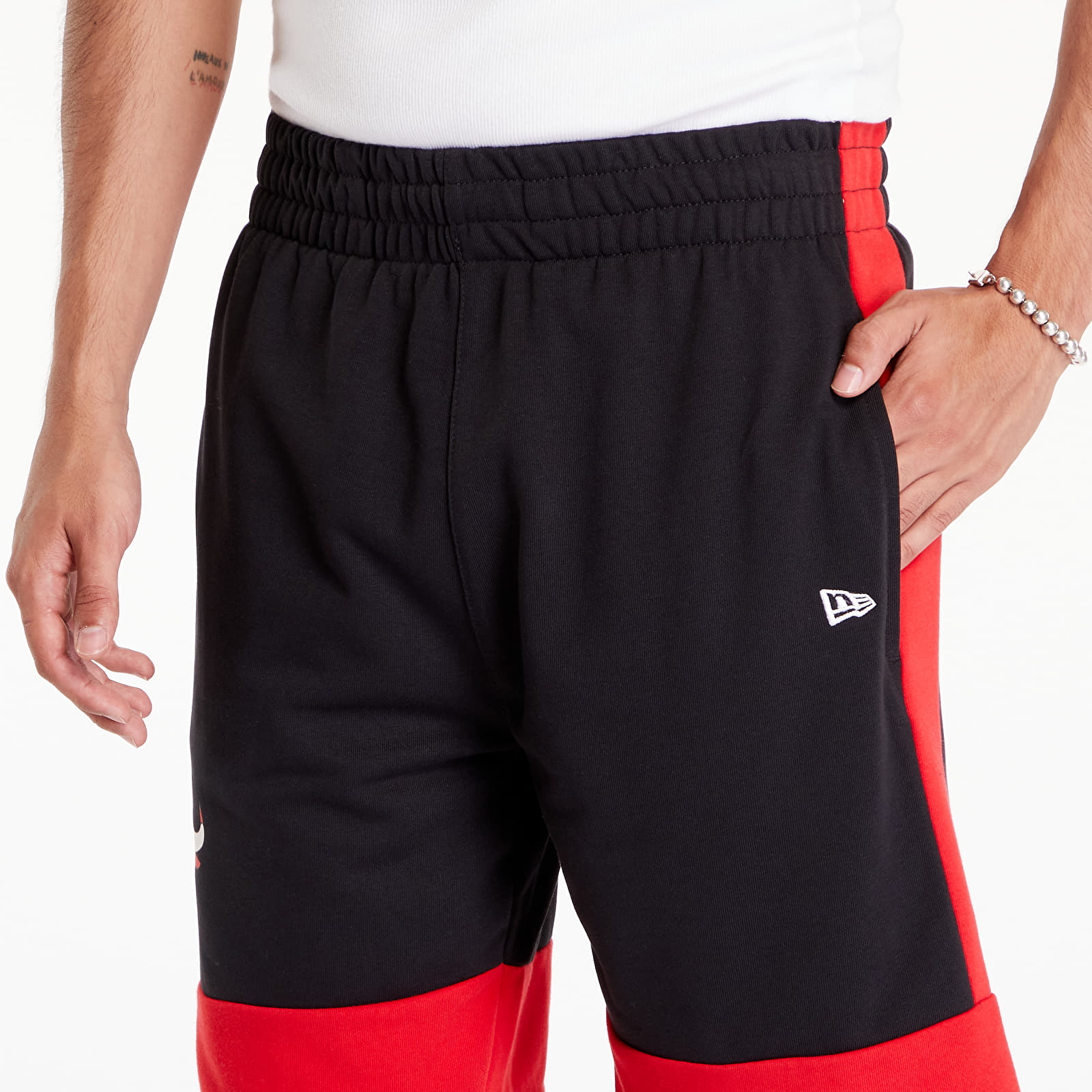 Shorts New Era NBA Colour Block Shorts Chicago Bulls Black/ Front Door Red