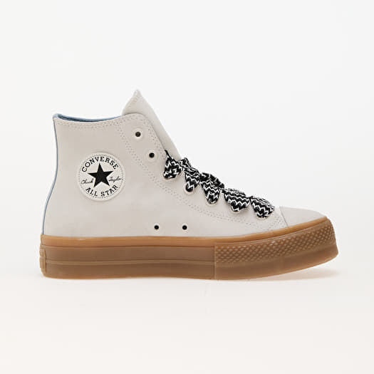 Women s sneakers and shoes Converse Chuck Taylor All Star Lift Platform Suede Vintage White Out Of The Blue Queens
