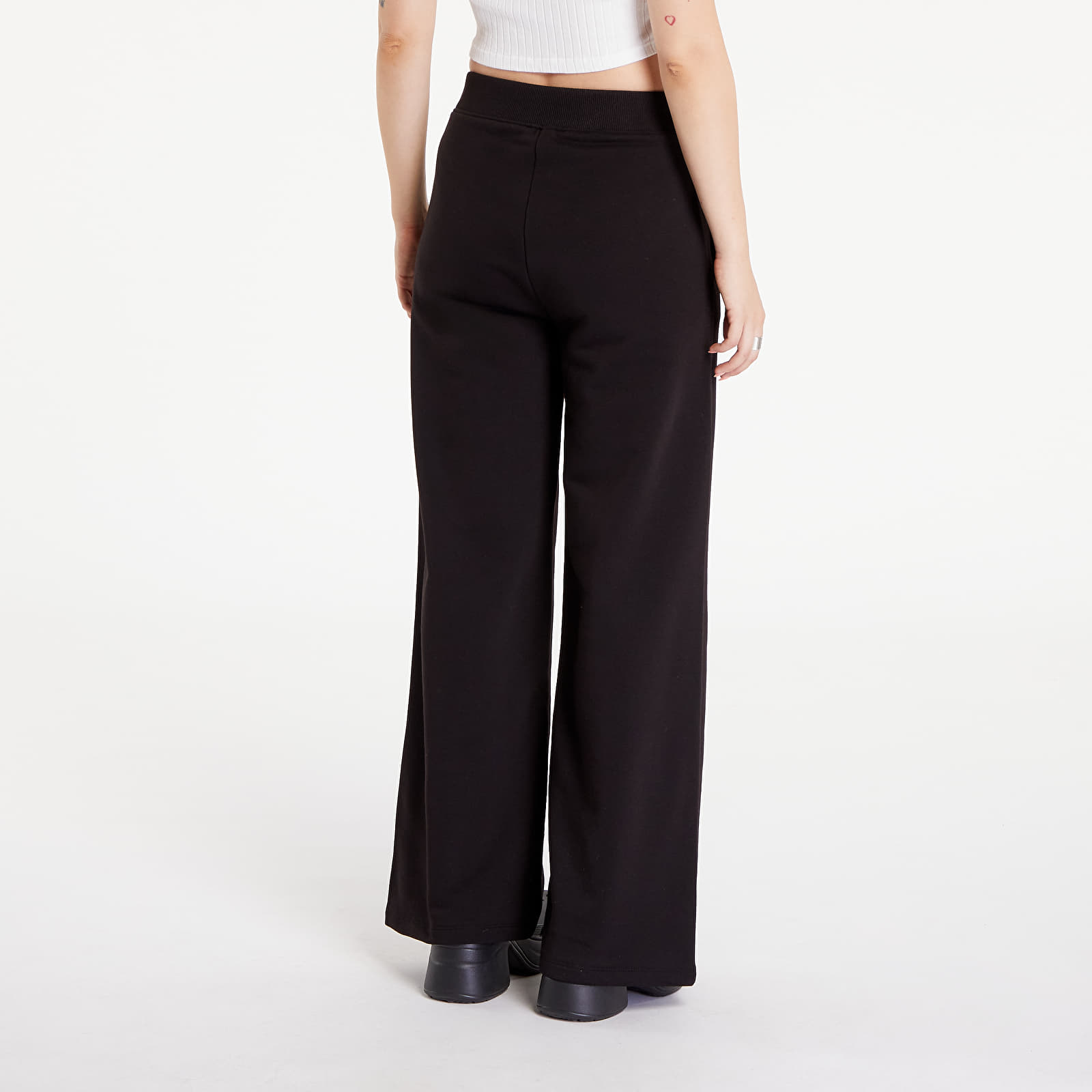 Ženske superge Calvin Klein Jeans Relaxed Cotton Terry Joggers Black