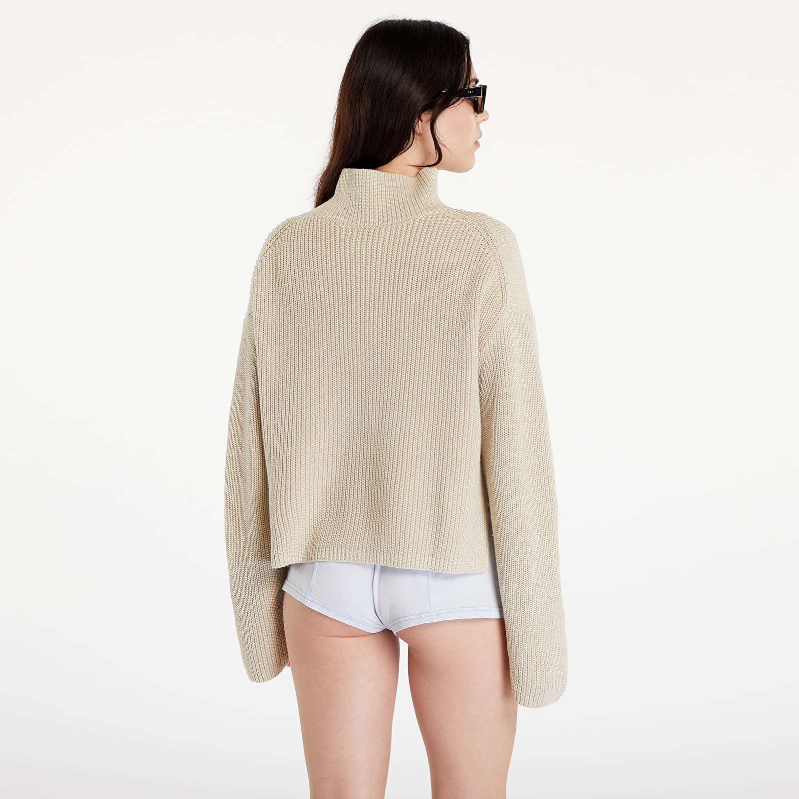 Women's Sweaters Calvin Klein Jeans Chunky Loose High Neck Sweater Pelican