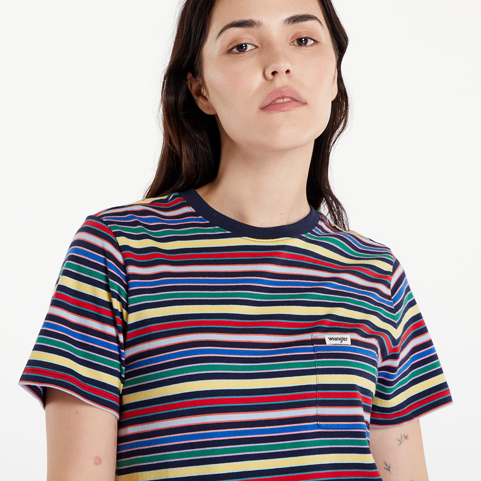 T-Shirts Wrangler Stripe Tee Navy