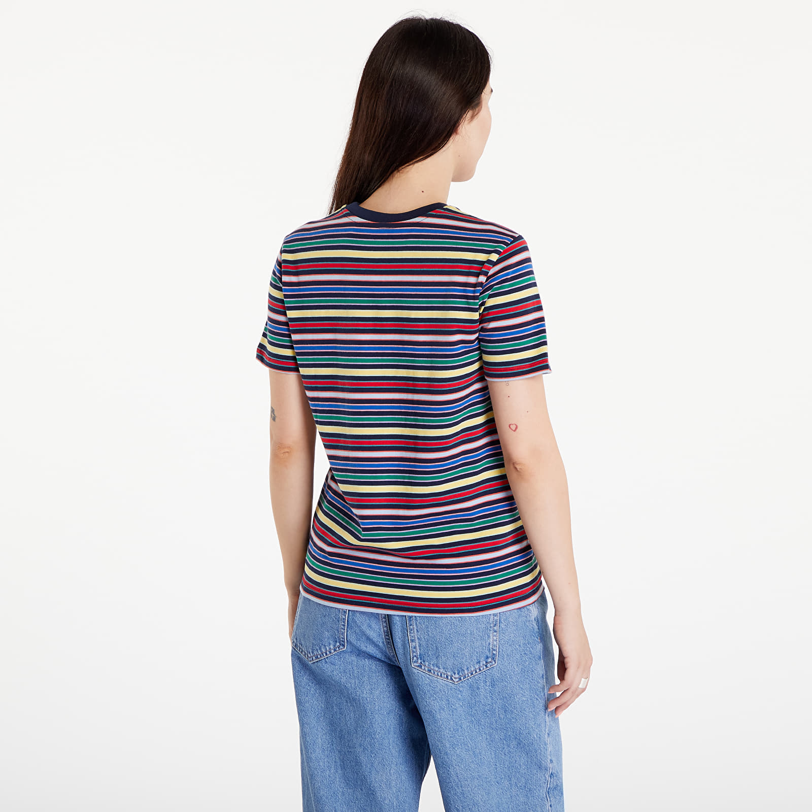 T-Shirts Wrangler Stripe Tee Navy