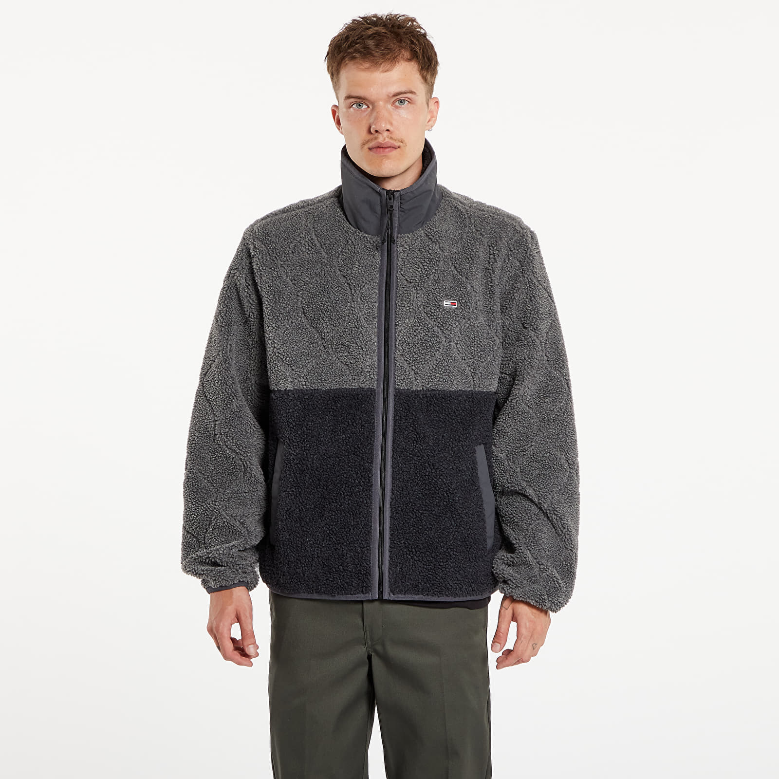 Jachetă Tommy Jeans Teddy Essential Jacket Black M