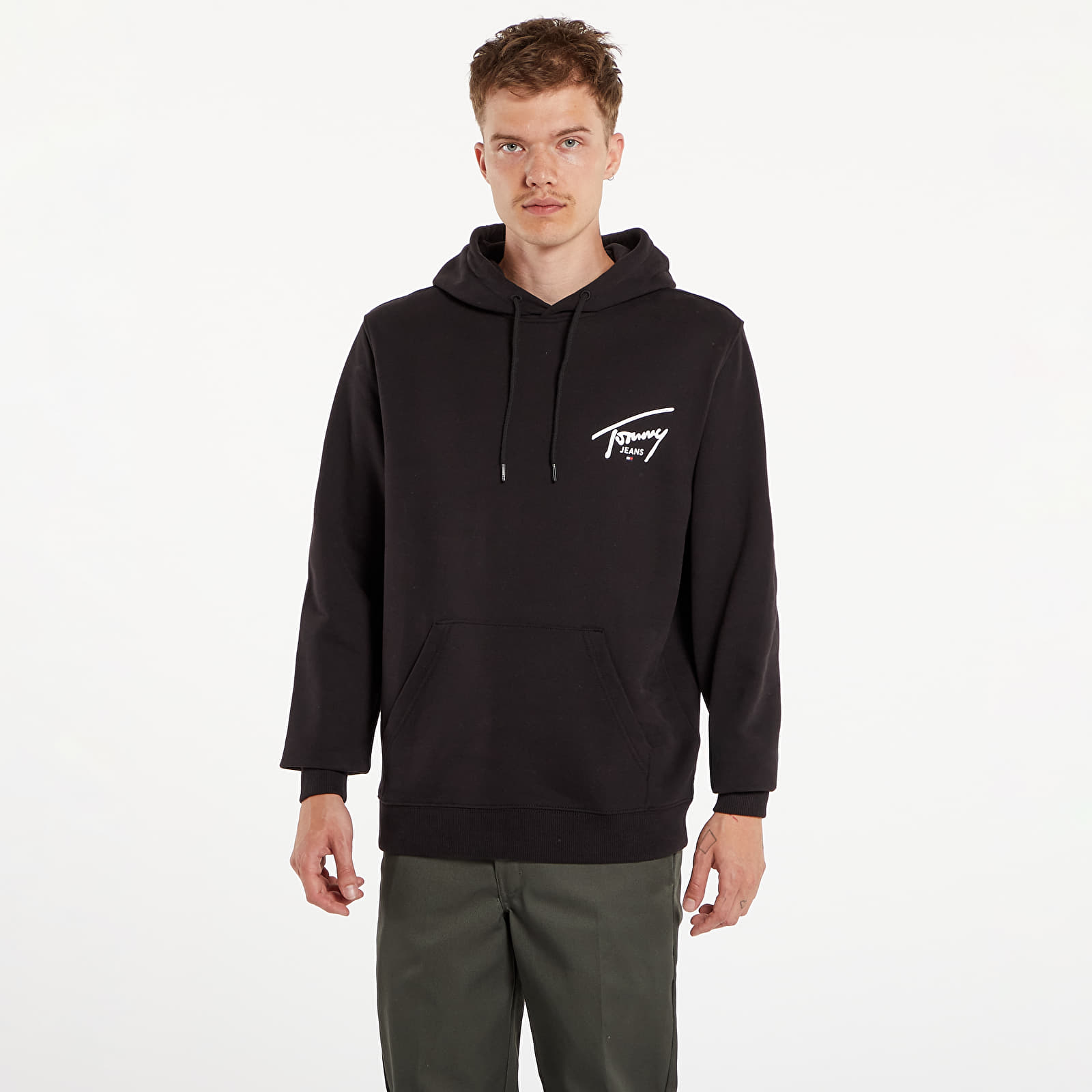 Hanorace pentru bărbați Tommy Jeans Reg Entry Graphic Hoodie Black