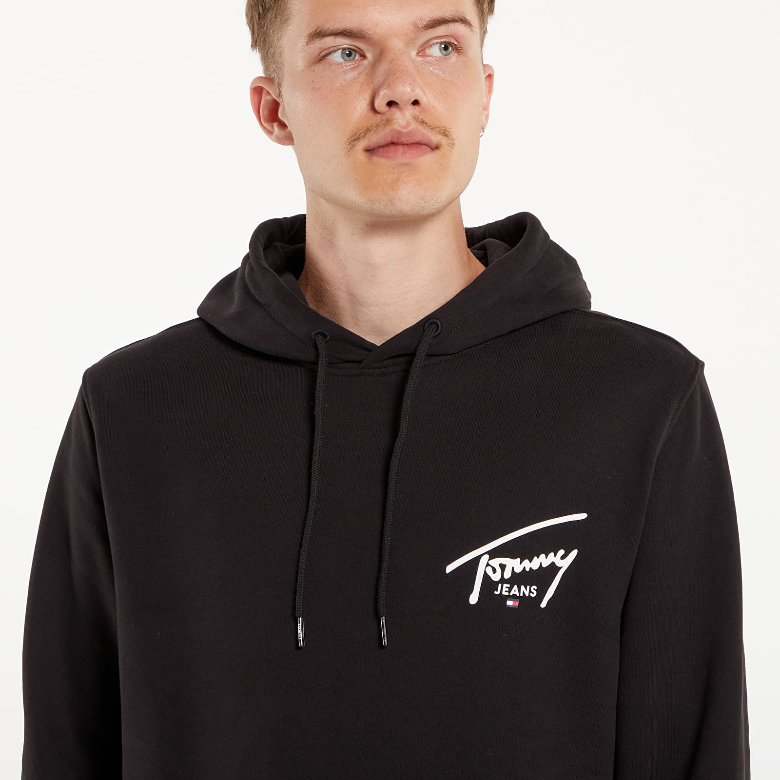 Hanorace pentru bărbați Tommy Jeans Reg Entry Graphic Hoodie Black