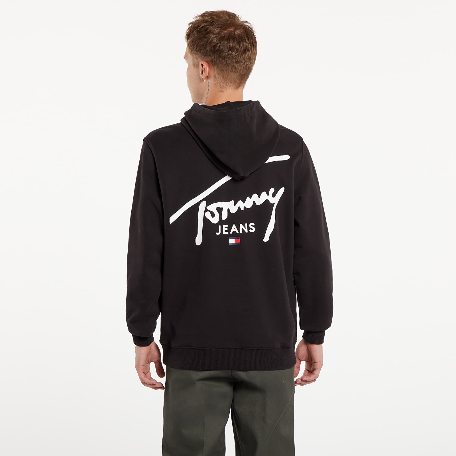 Hanorace pentru bărbați Tommy Jeans Reg Entry Graphic Hoodie Black