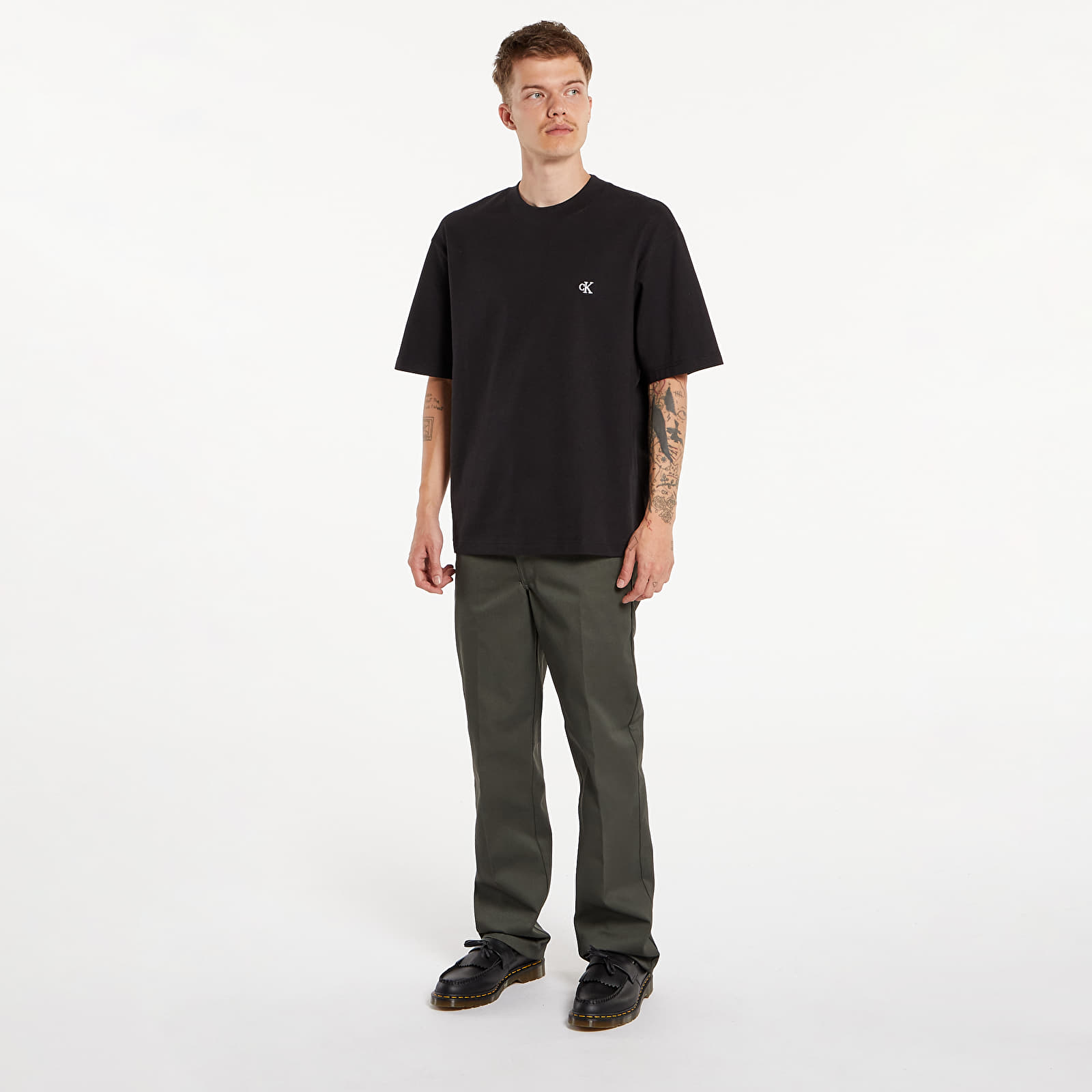 T-shirts til mænd Calvin Klein Jeans Heavy Relaxed Short Sleeve Tee Black