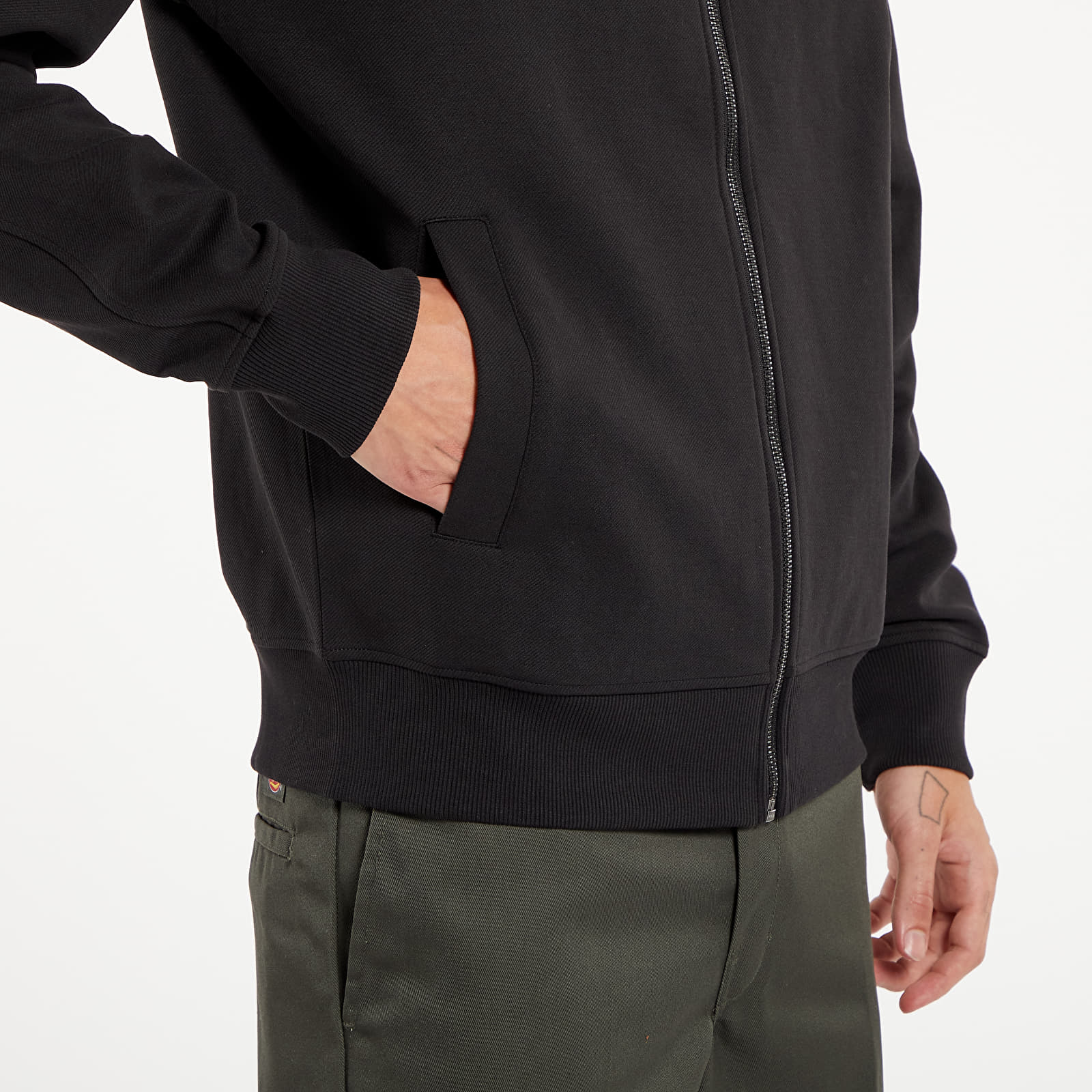 Sweatshirts pour hommes Calvin Klein Jeans Textured Track Top Black