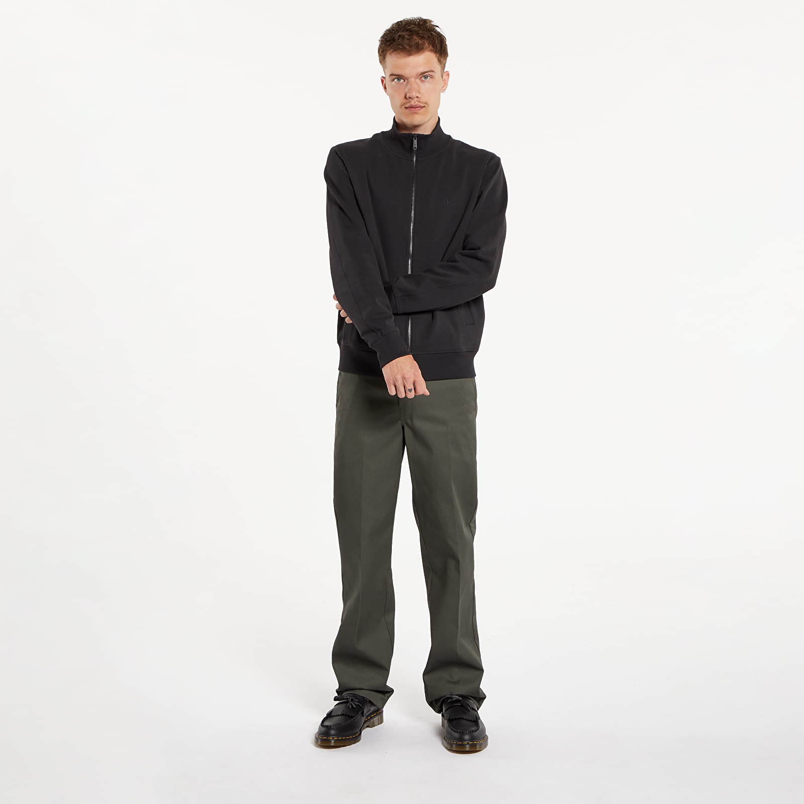 Sweatshirts pour hommes Calvin Klein Jeans Textured Track Top Black