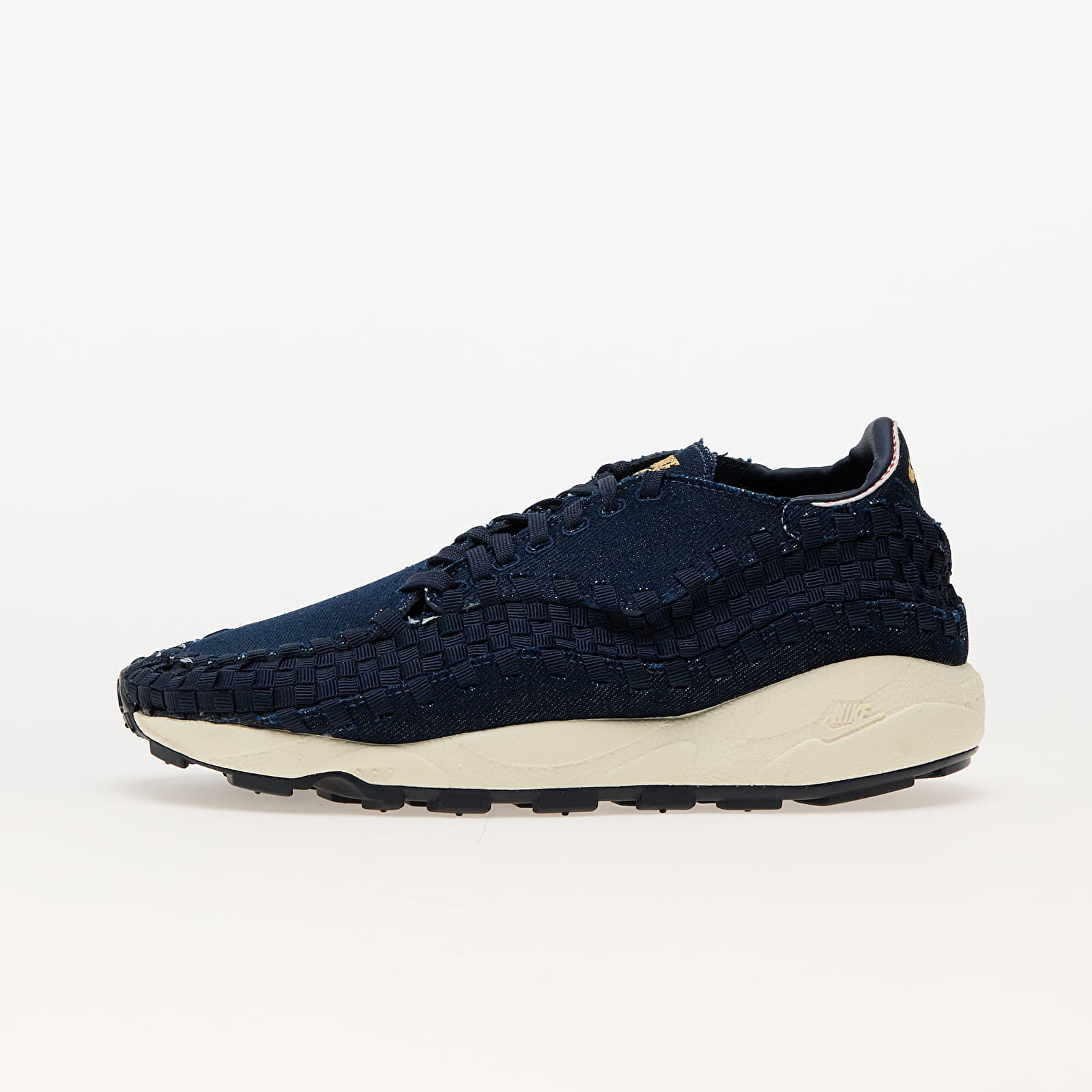 Sneakers og sko til kvinder Nike W Air Footscape Woven Denim/ Wheat Gold-Obsidian-Coconut Milk