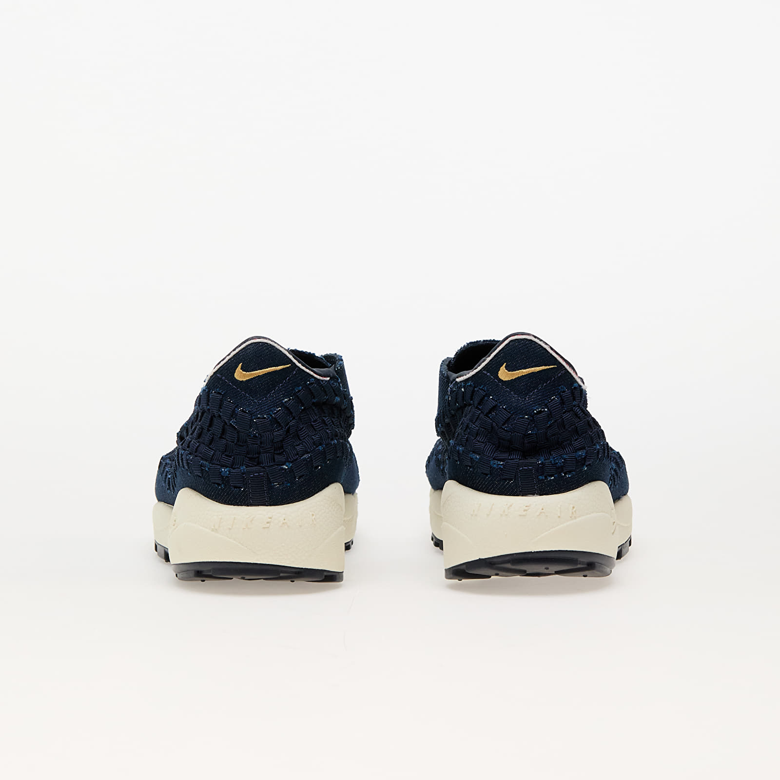 Sneakers og sko til kvinder Nike W Air Footscape Woven Denim/ Wheat Gold-Obsidian-Coconut Milk