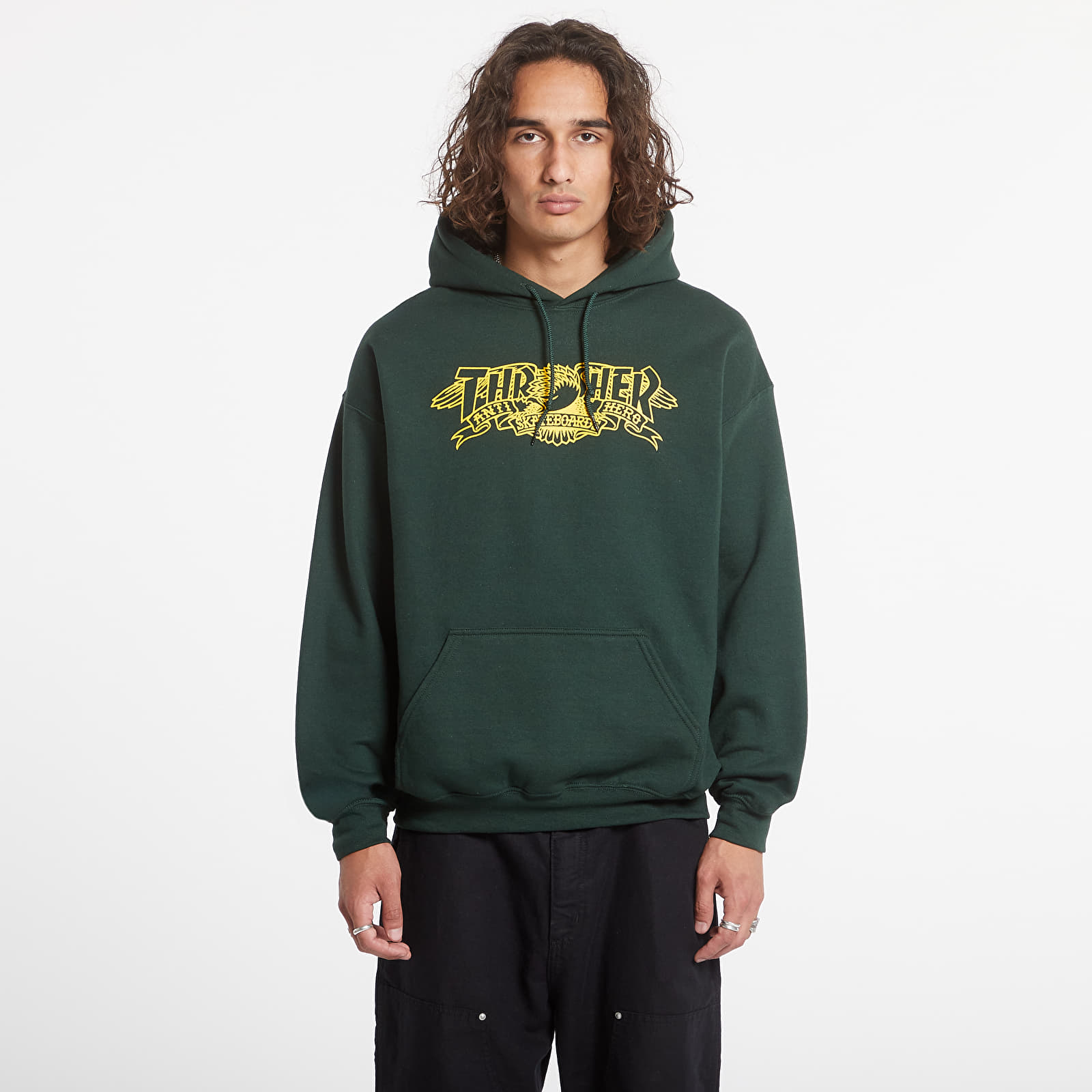 Hoodies and sweatshirts  Thrasher Hood Mag Banner For. Green