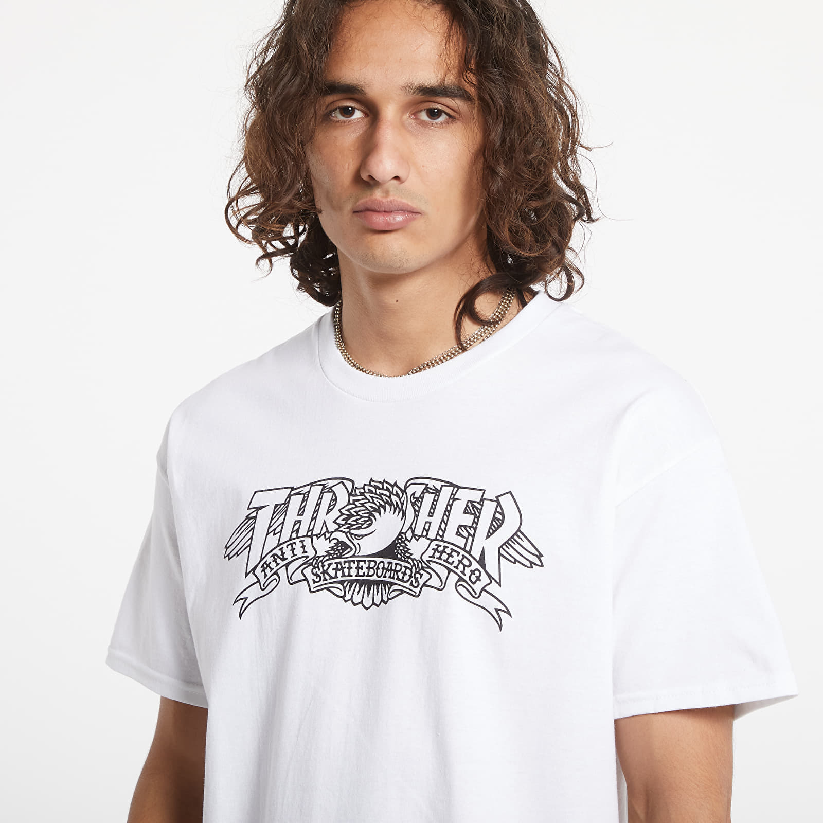 Tricou Thrasher T-Shirt Mag Banner For. White - 1 | YEO