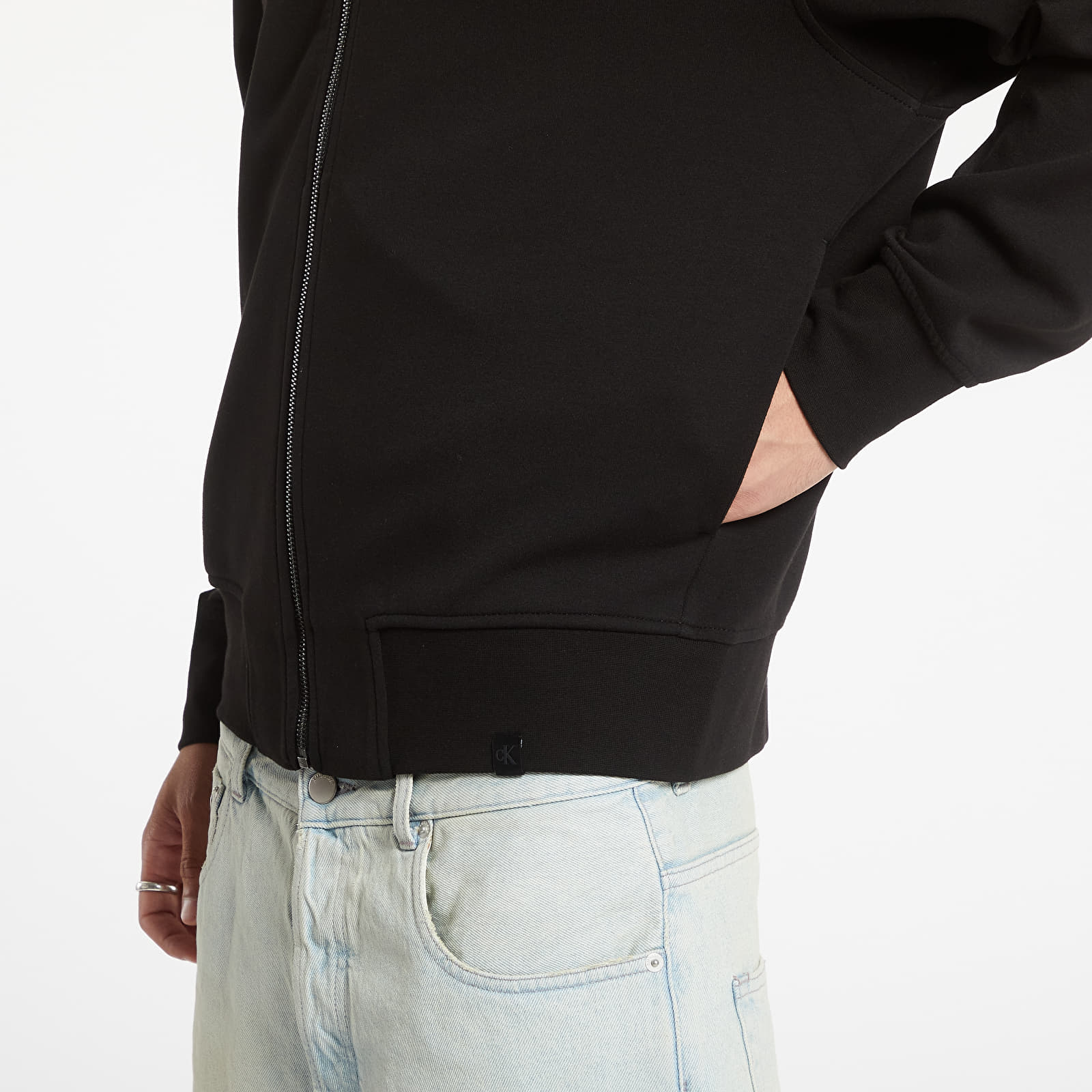 Men's sweatshirts Calvin Klein Jeans Interlock Zip Through Black