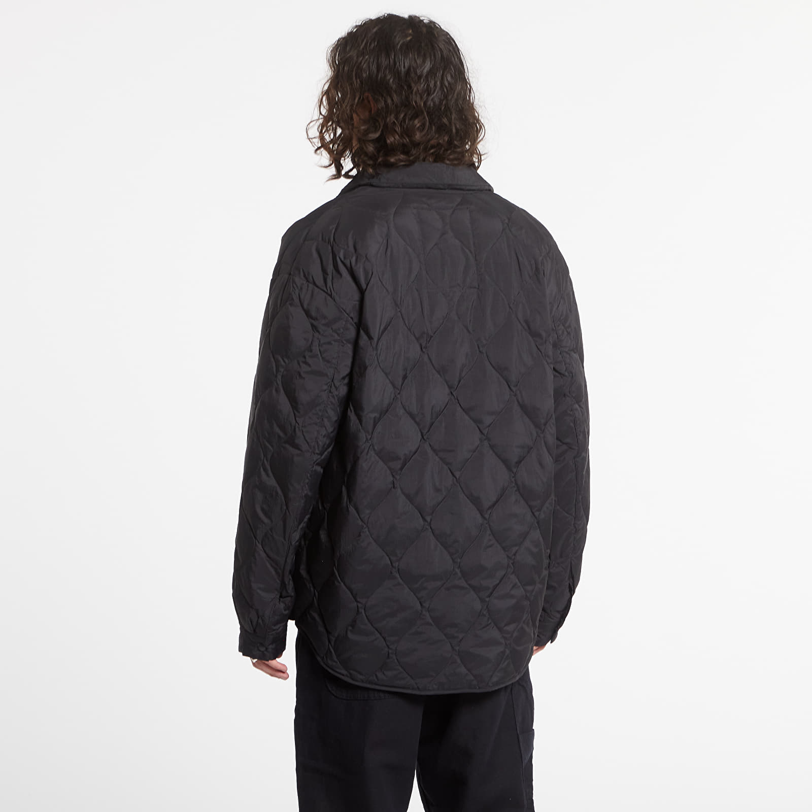 Herenjassen Tommy Jeans Quilted Shacket Black