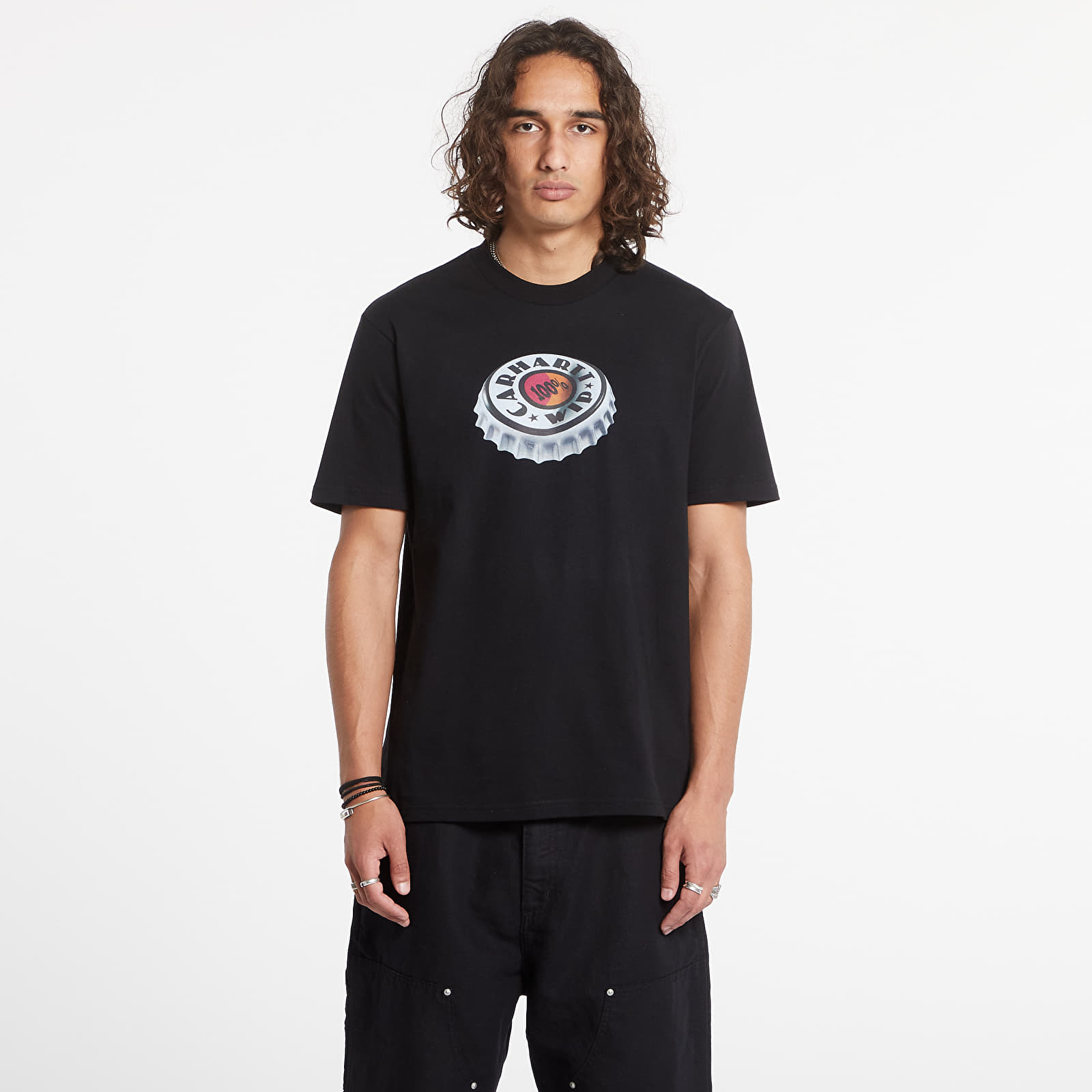 T-shirts Carhartt WIP Short Sleeve Bottle Cap T-Shirt UNISEX Black