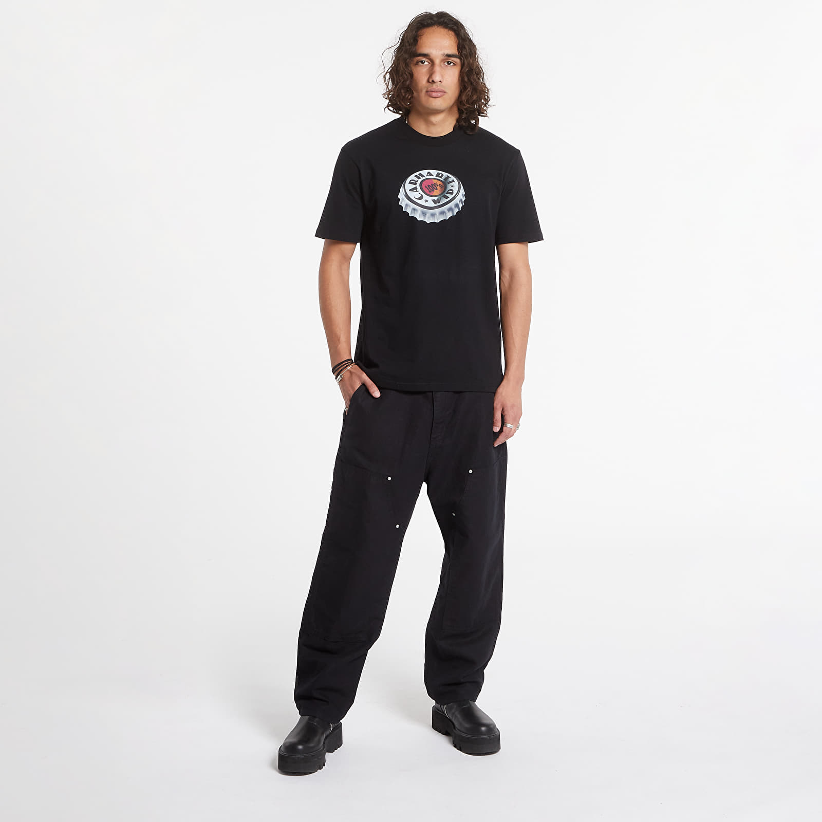T-shirts Carhartt WIP Short Sleeve Bottle Cap T-Shirt UNISEX Black