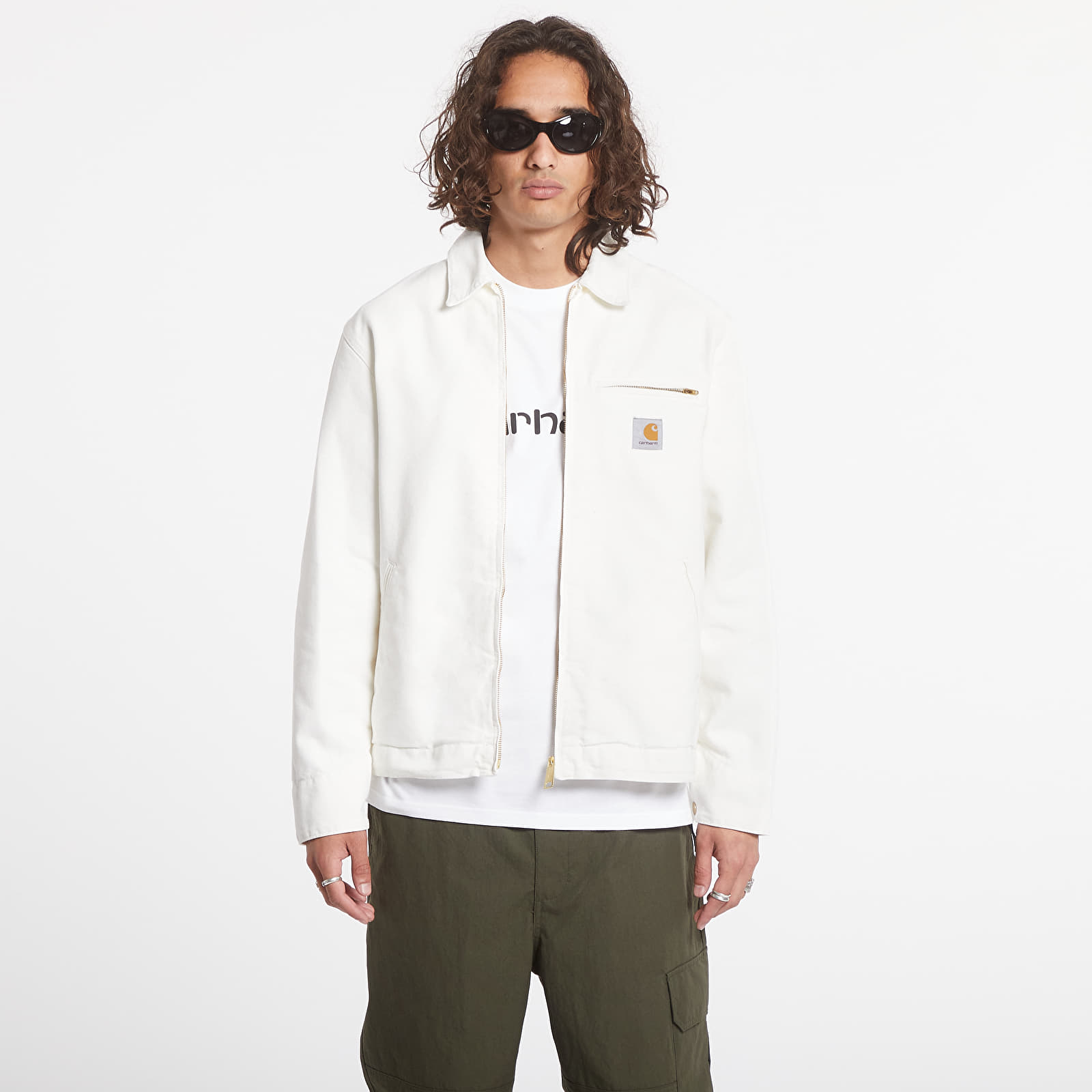Casacos de homem Carhartt WIP Detroit Jacket UNISEX Wax/ Wax Stone Washed