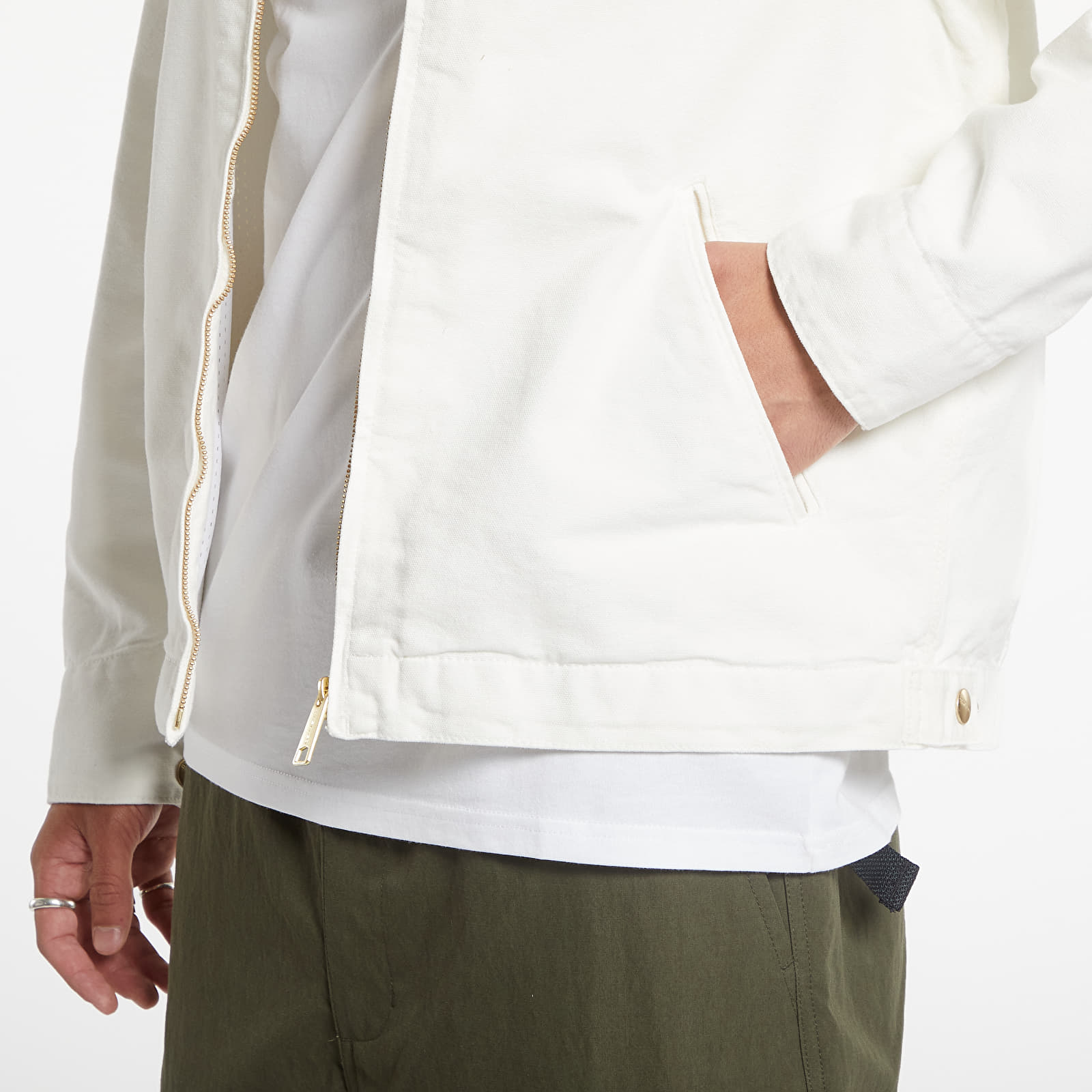 Casacos de homem Carhartt WIP Detroit Jacket UNISEX Wax/ Wax Stone Washed
