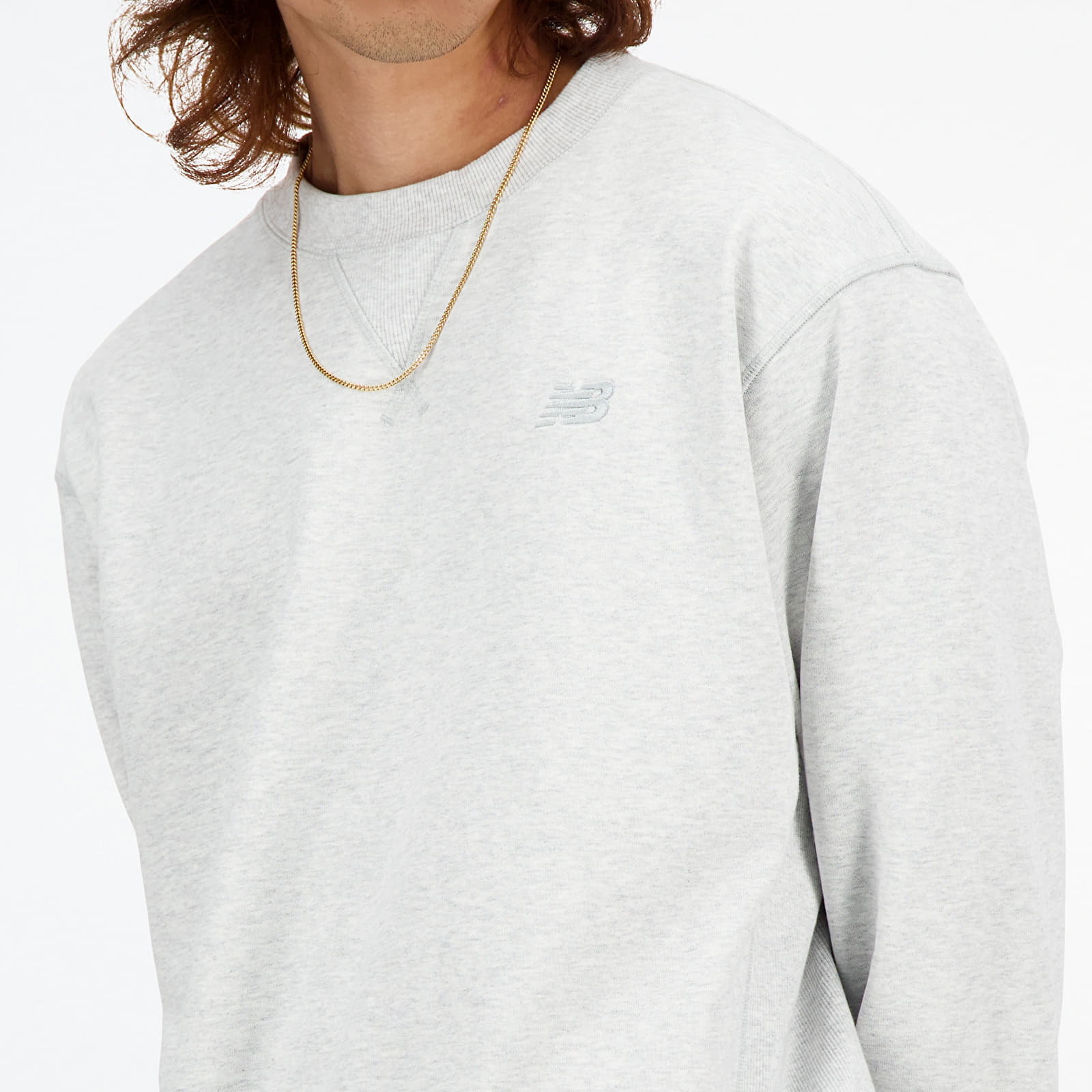 Sudaderas de hombre New Balance Athletics French Terry Crew Ash Heather