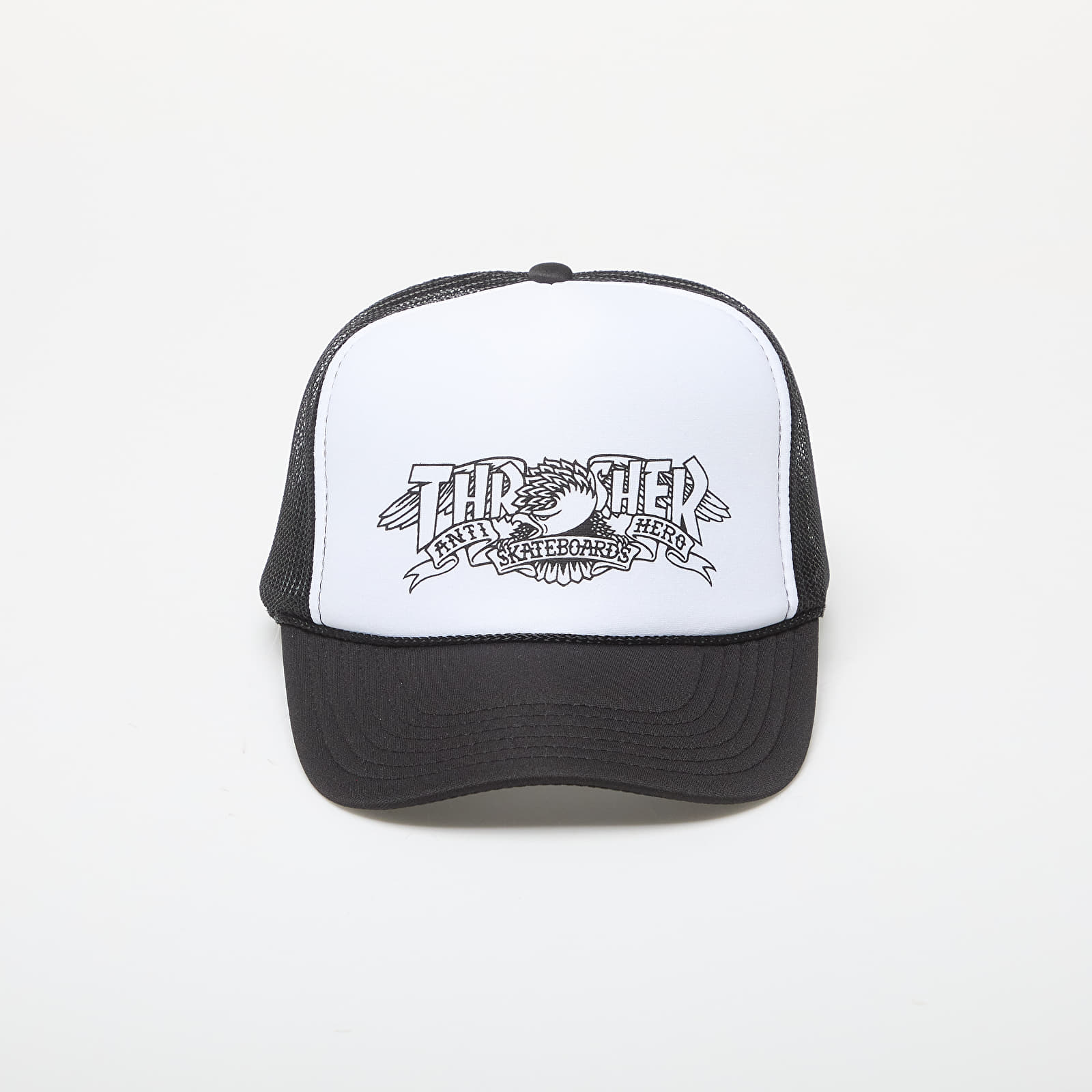 Gorras Thrasher Trucker Mag Banner  Black/ White